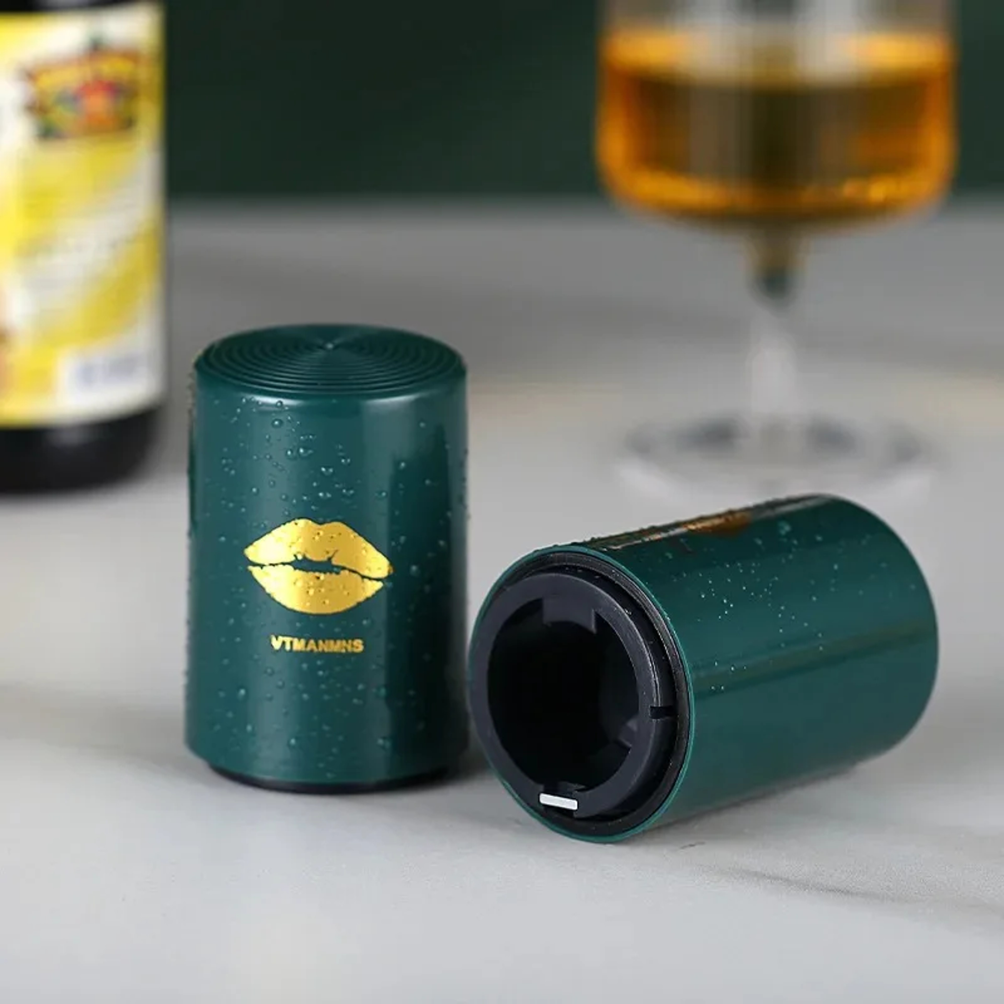 Creative Magnetic Beer Bottle Opener Automatic Kitchen Press Lid Stainless Steel Portable Bar Tool  4