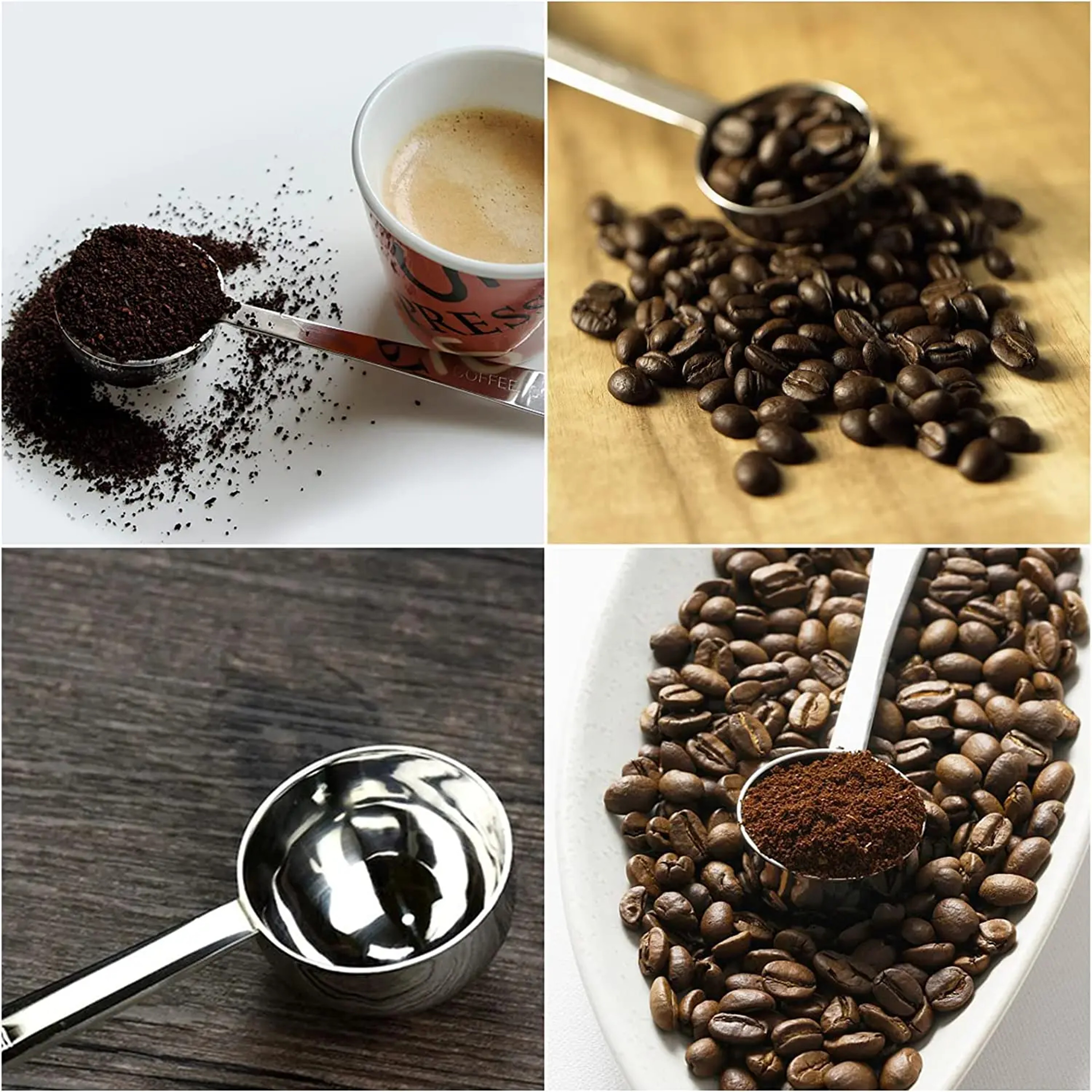 Stainless Steel Measuring Spoon With Scale Powder Pressing Coffee Spoon Household Seasoning Spoon D 5