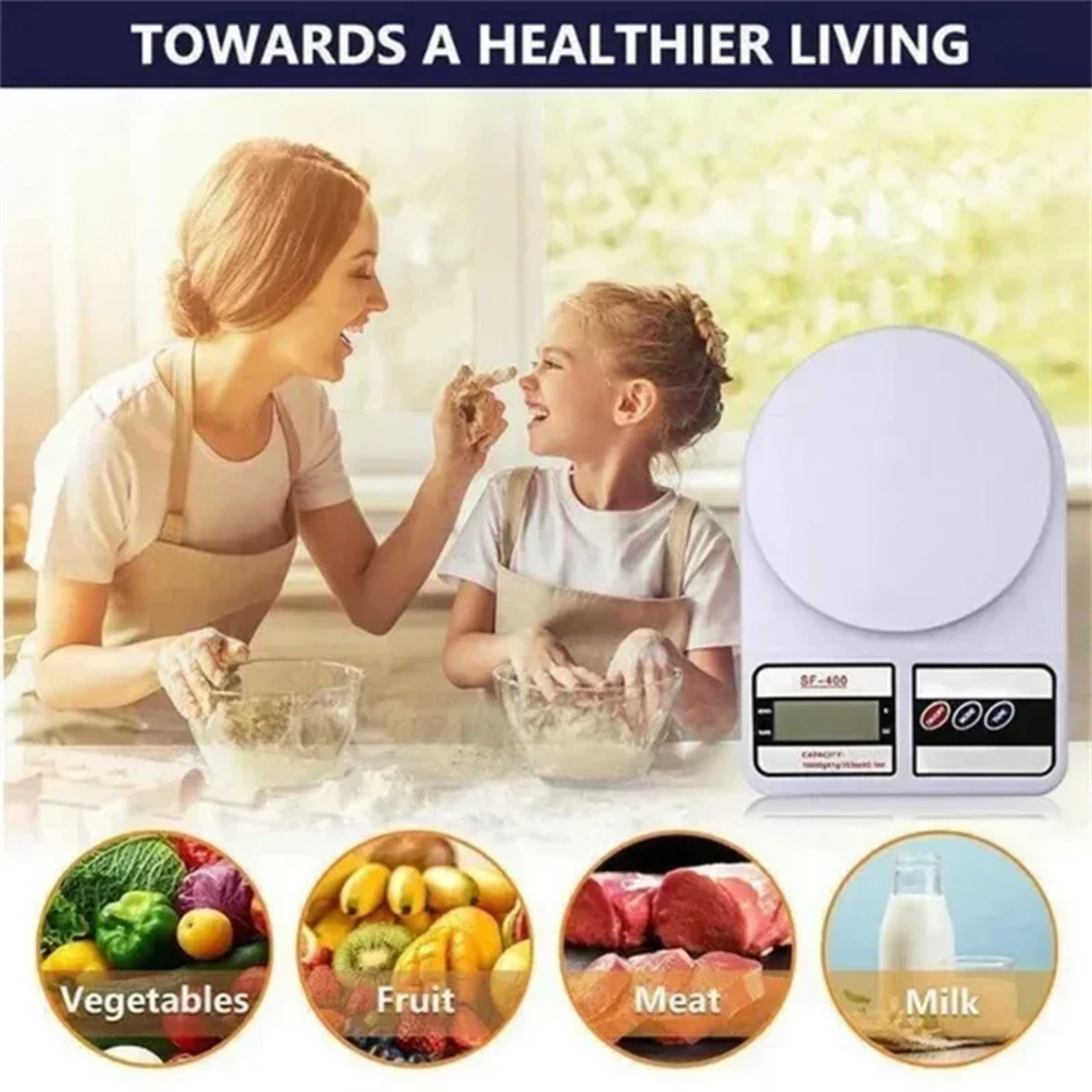 Kitchen Scale For Baking HighPrecision Electronic Gram Scale Compact Household Food Weight Scale Sm 4