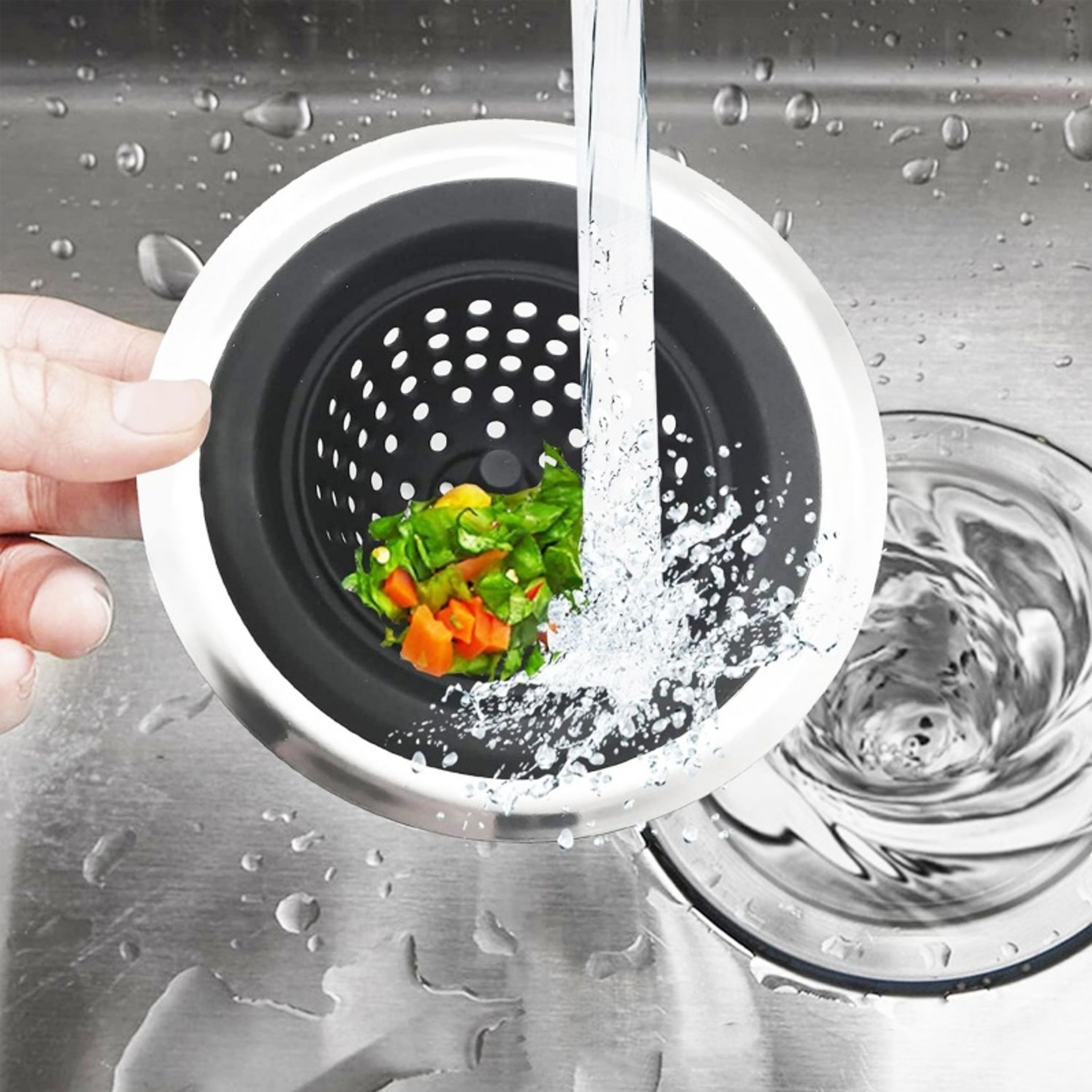 Kitchen Silicone Sink Filter, Anti-Clogging Food Waste Strainer, Hair Catcher Water Stopper for Sewer Bathroom Accessory – view 4