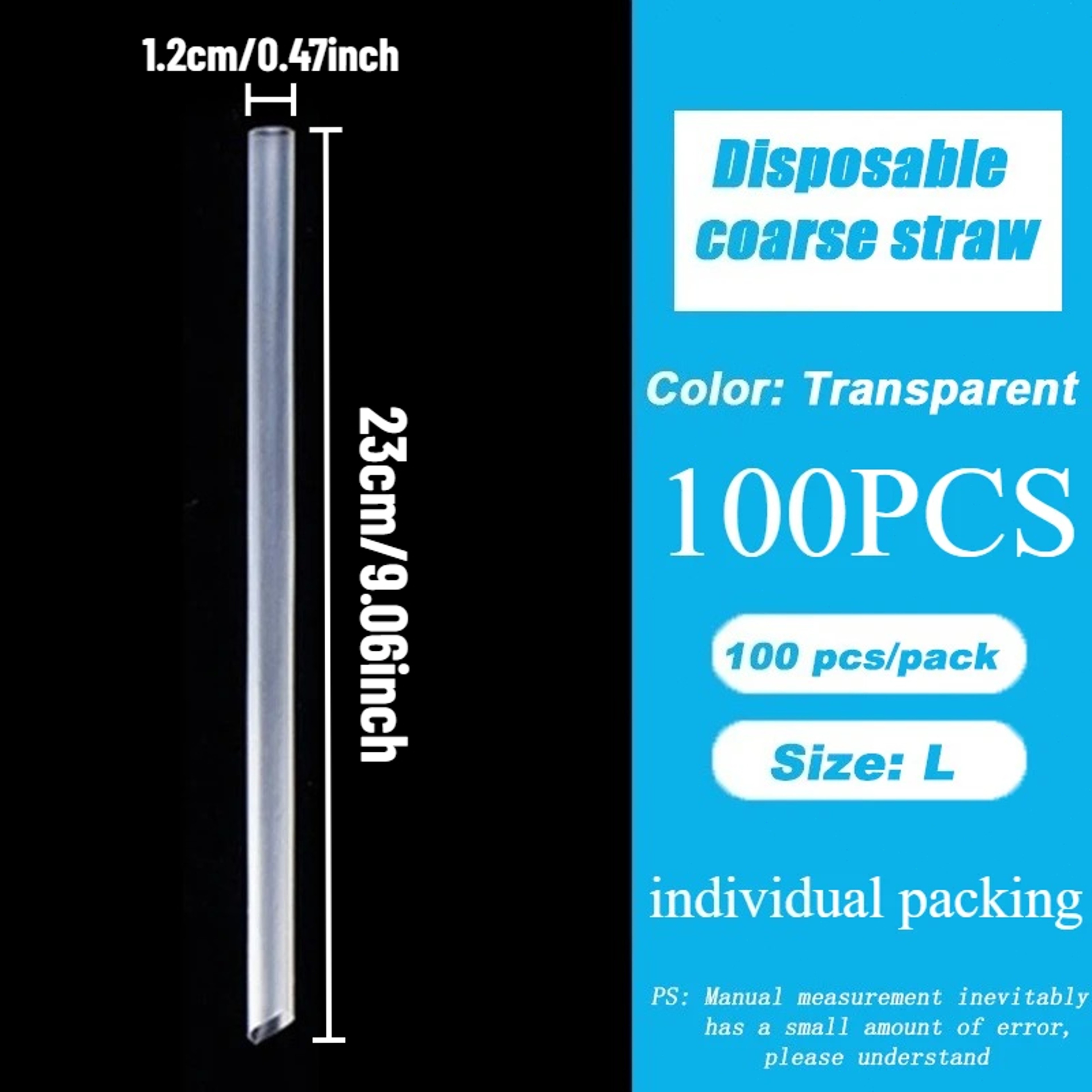 Disposable Straws Transparent Individually Packaged Perfect For Home Parties Milk Tea Juice Milksha 7