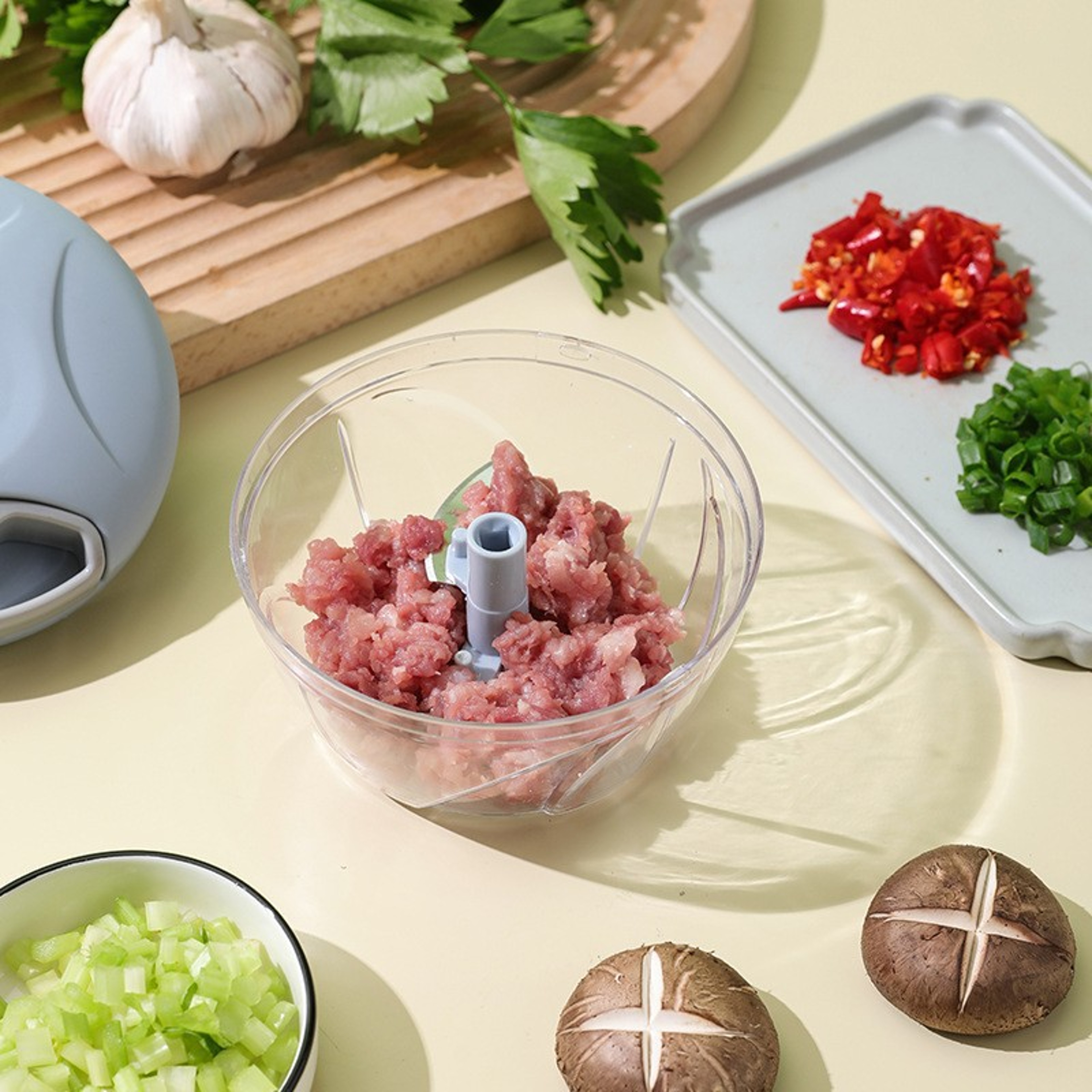 Home Garlic Press Manual Mincer Garlic Crusher And Paste Grinder MultiFunction Meat Mincer Baby Foo 0