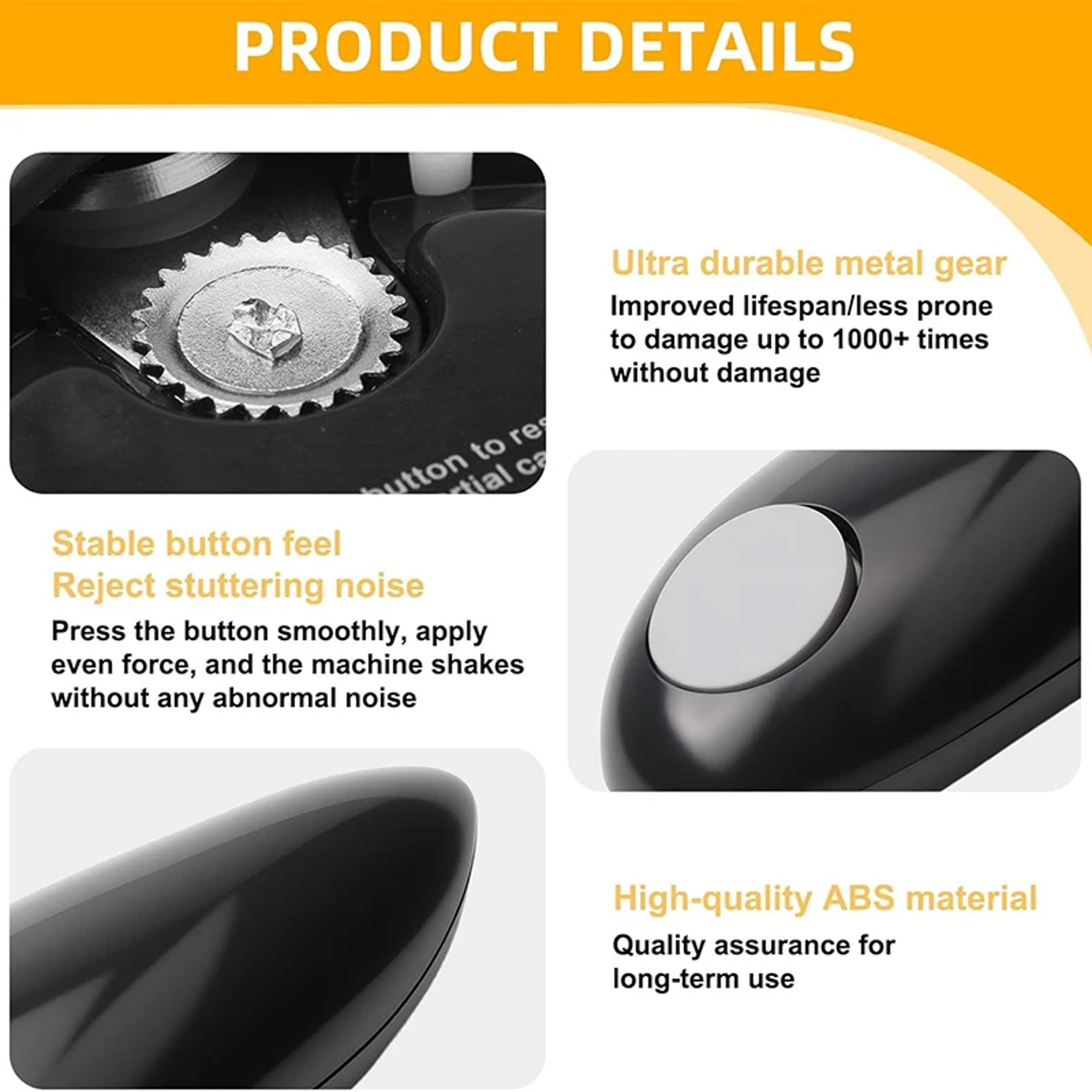 Electric Can Opener, Tin Opener for Arthritis Hands, Automatic Can Opener, Hand-Free, One-Touch Switch Button Kitchen – view 3