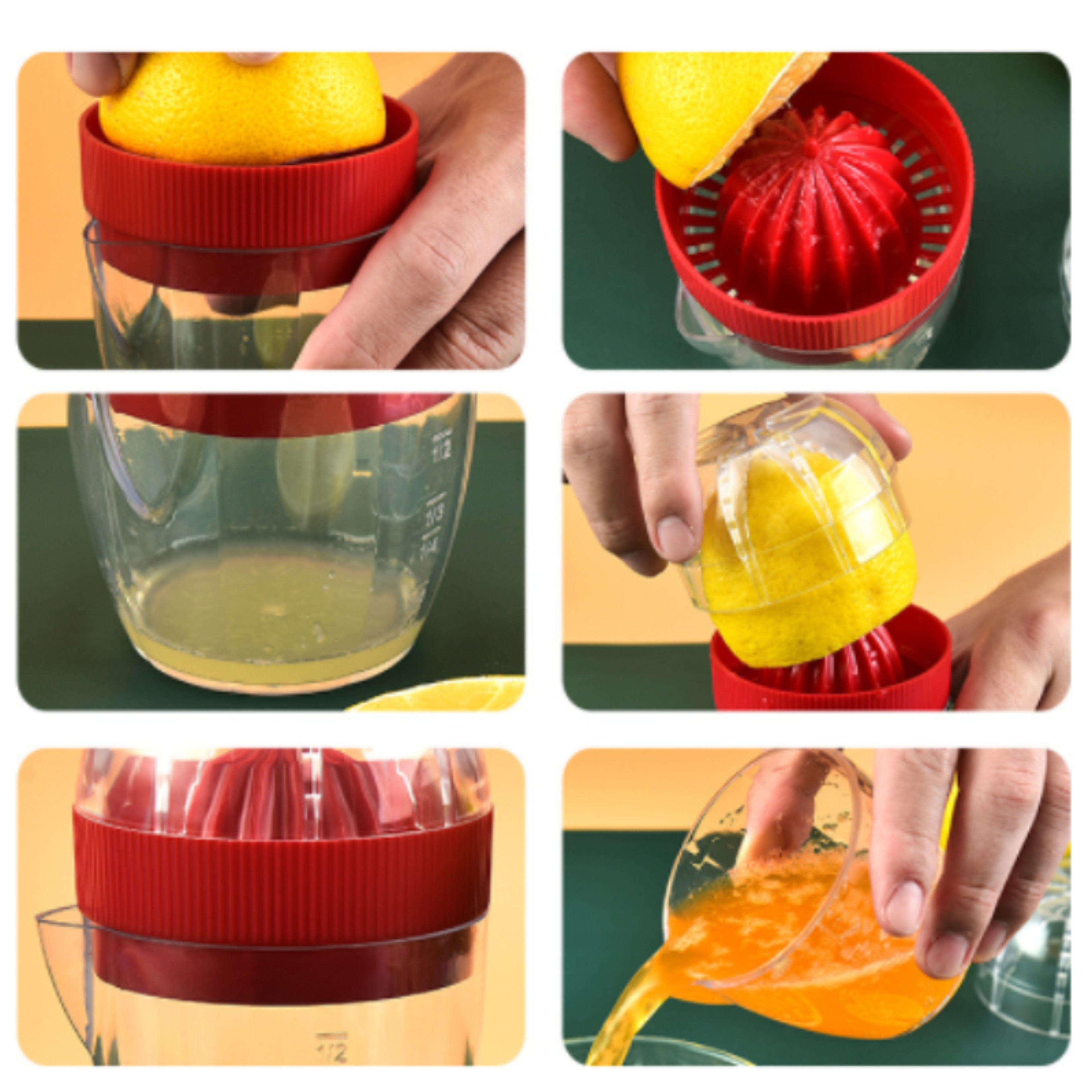 Multifunctional Household Manual Juicer Kitchen Gadget Orange Lemon Juicer With Graduated Cup Squee 1