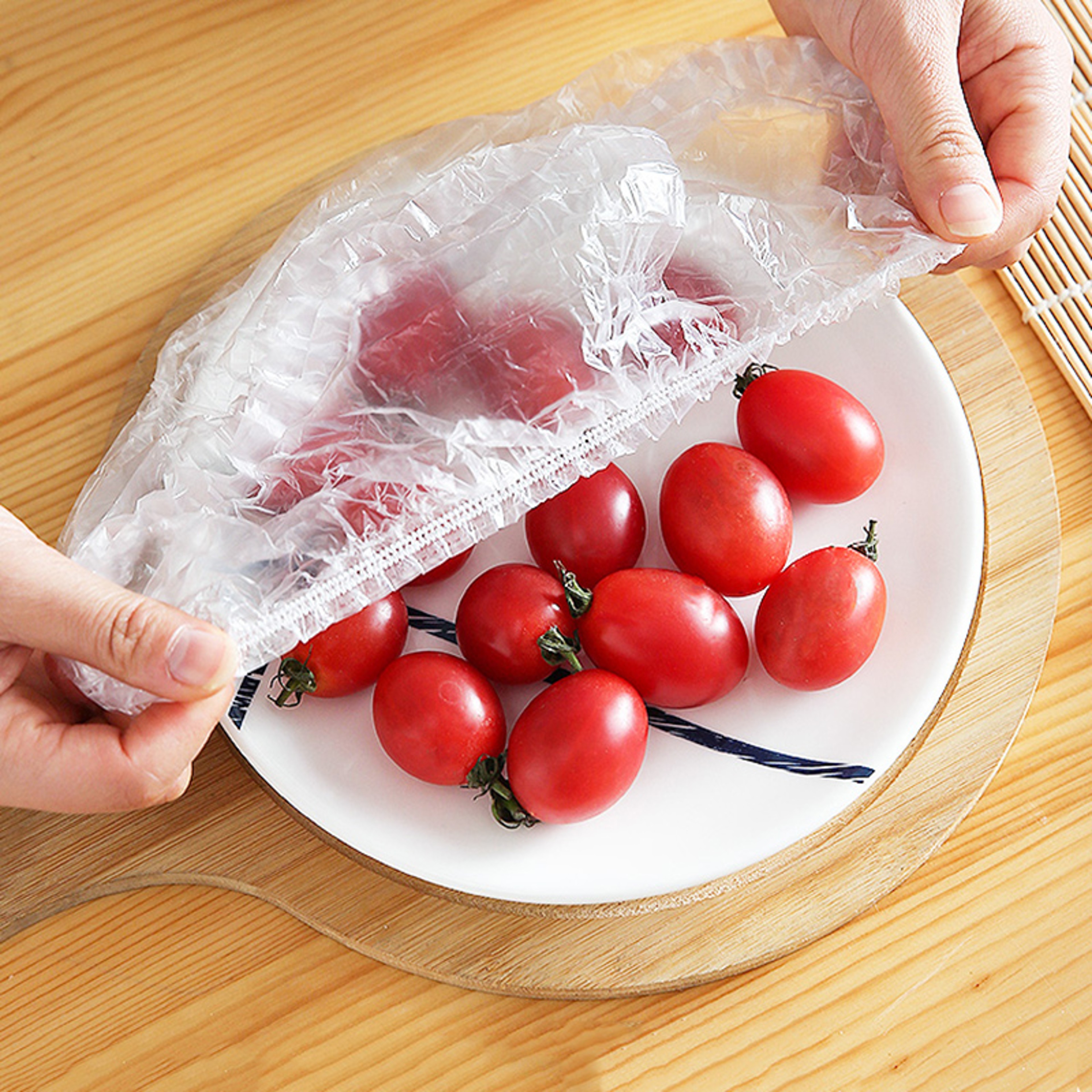 Disposable Food Storage Cover Bags for Bowl, Plates, Dishe, Shower Cap, Reusable Silicone Lid for Fresh Keeping, Elastic – view 1