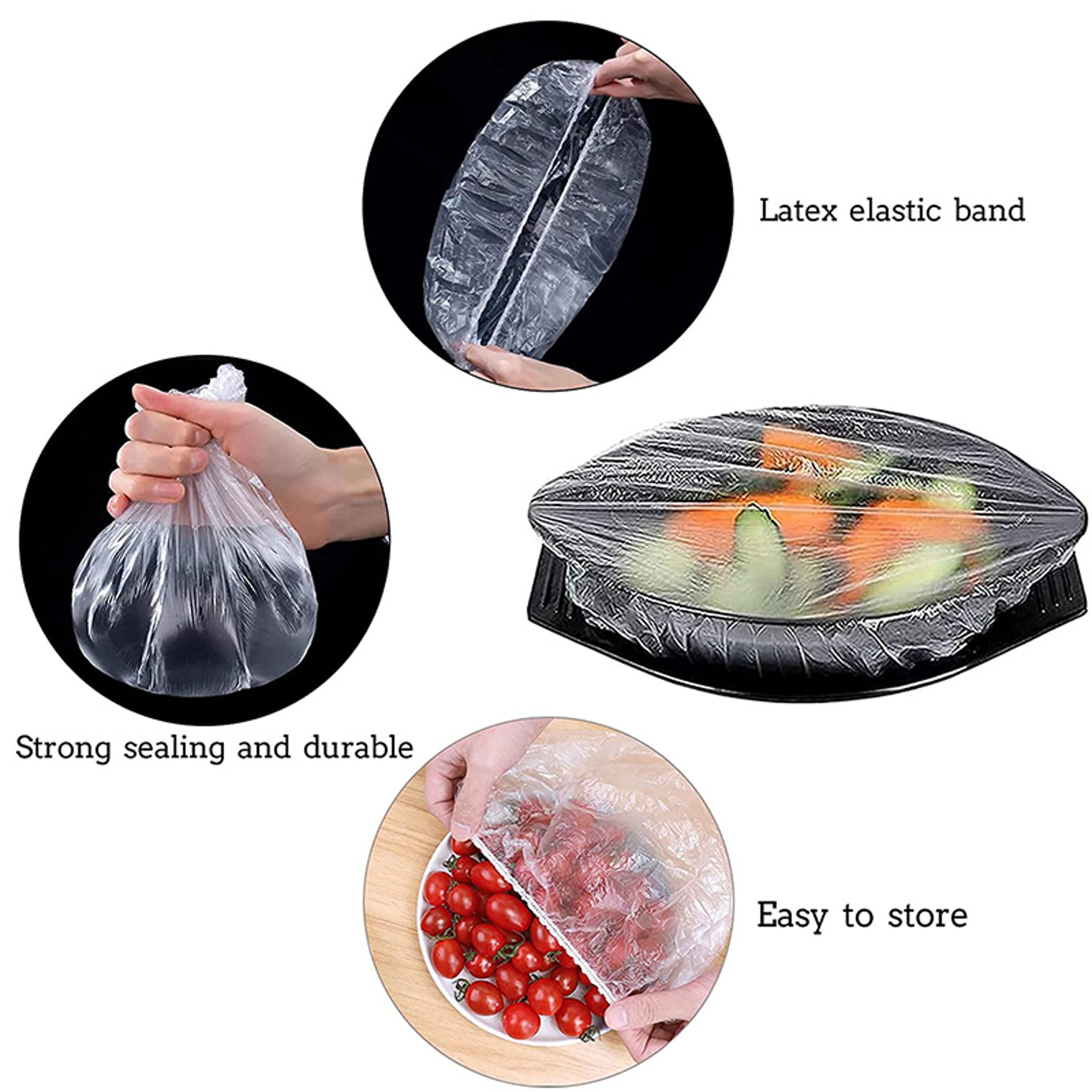 Disposable Food Storage Cover Bags for Bowl, Plates, Dishe, Shower Cap, Reusable Silicone Lid for Fresh Keeping, Elastic – view 5