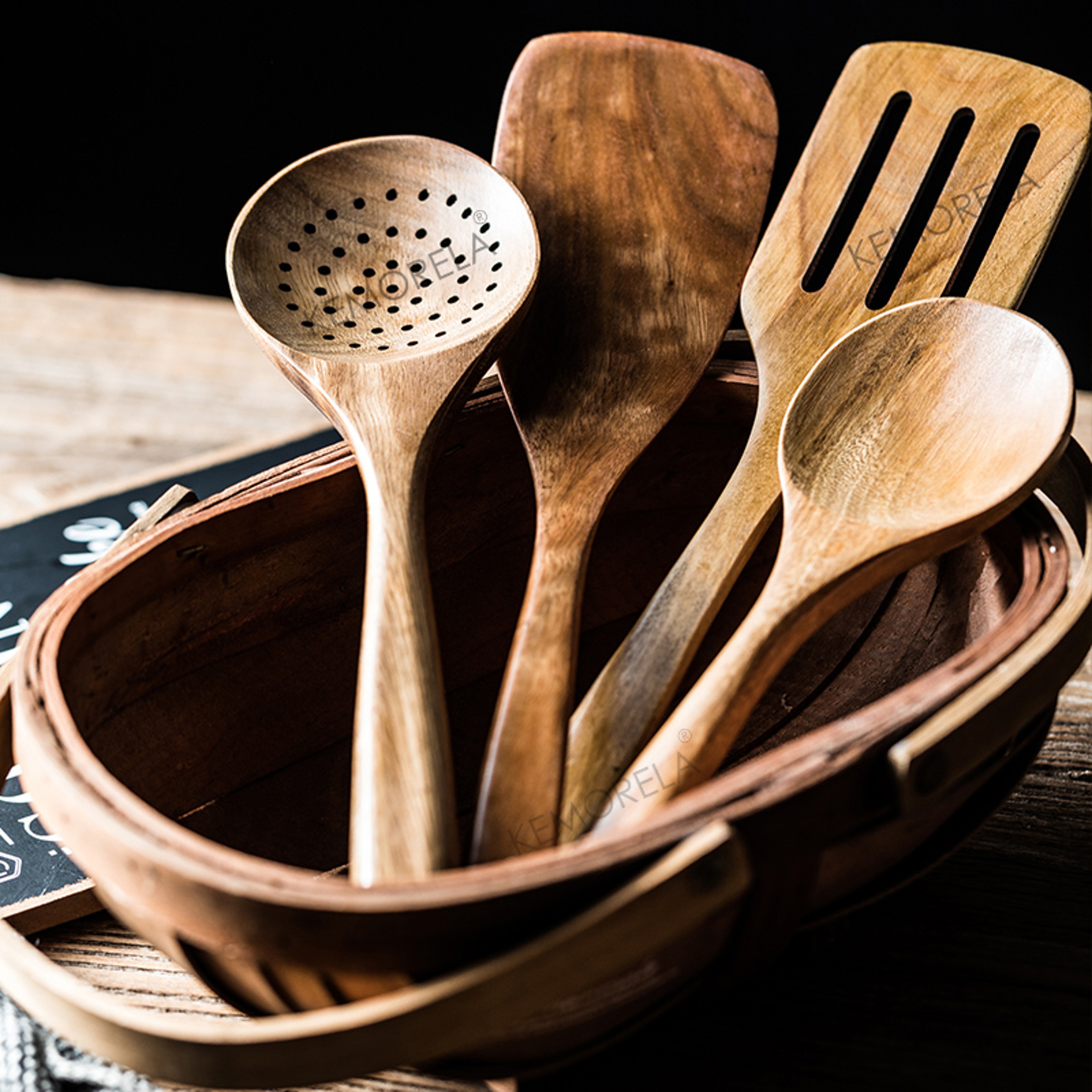 Wooden Spoons For Cooking Teak Wooden Kitchen Utensils Set Wooden Utensils For Cooking With Utensil 3
