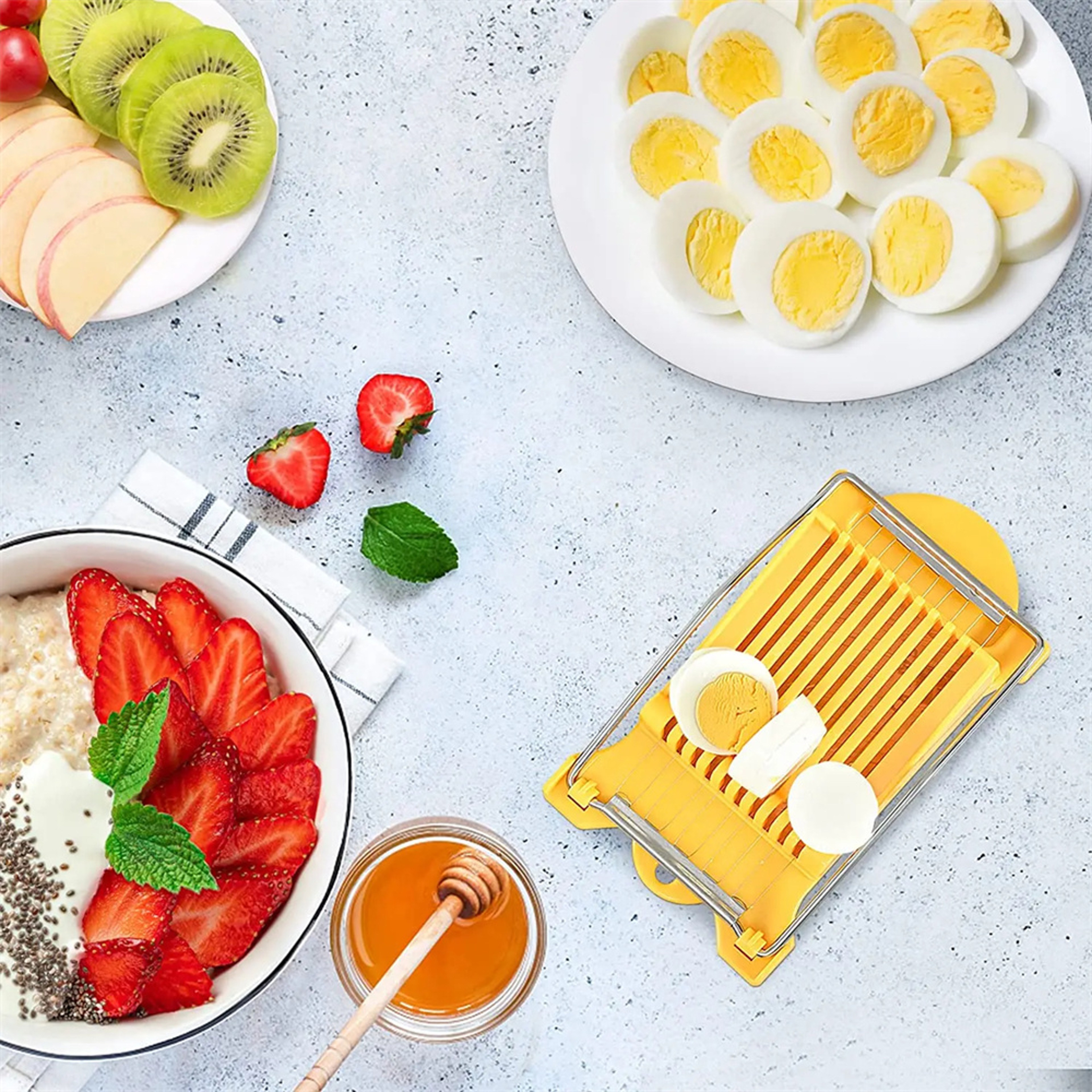 Luncheon Meat Egg Cutter, Stainless Steel Multi Function Food Slicer, Banana Cheese Strawberry Slicer Kitchen Gadget – view 5