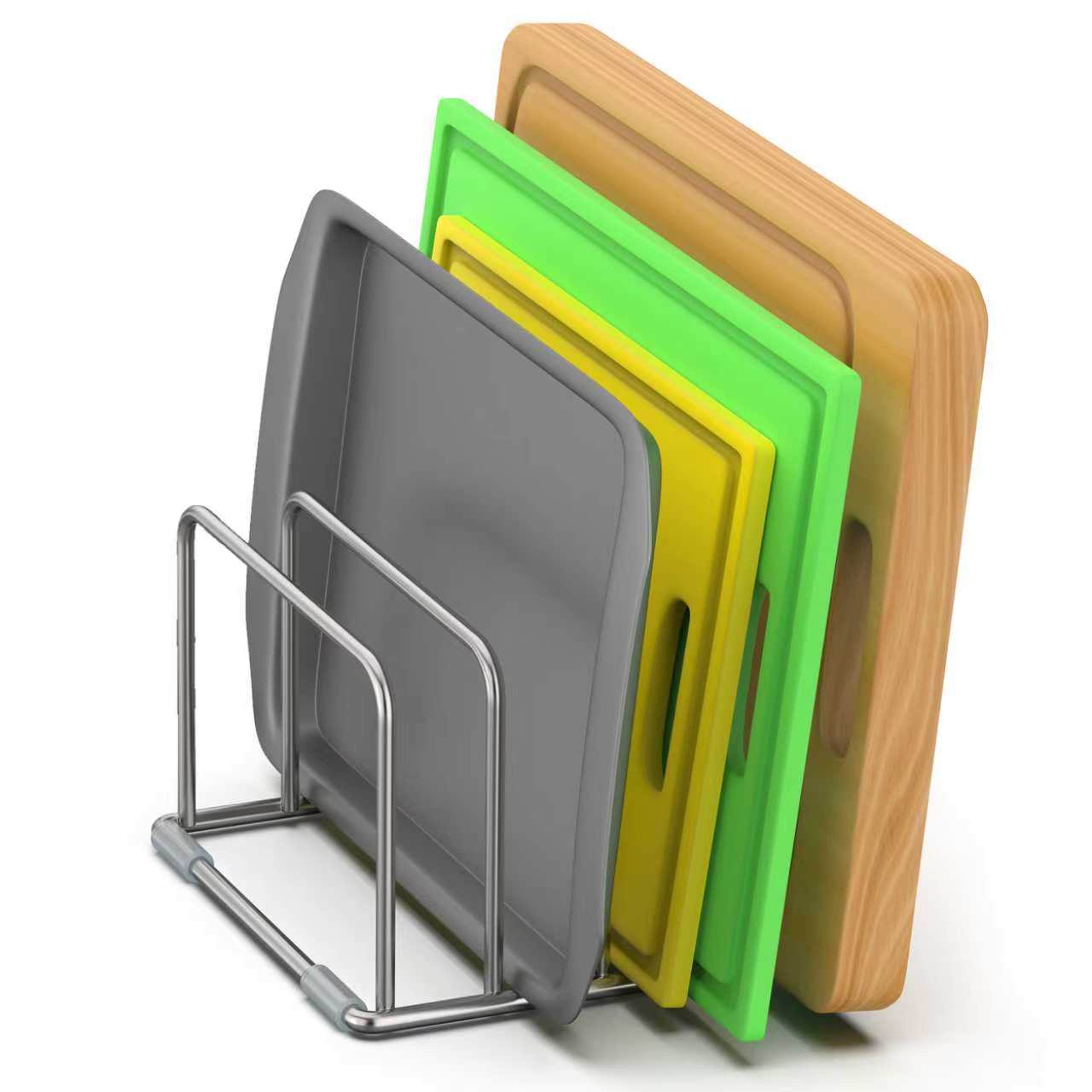 Stainless Steel Cutting Board Holder, Chopping Board Storage Rack, Cutting Board Stand for Kitchen Organization – view 3