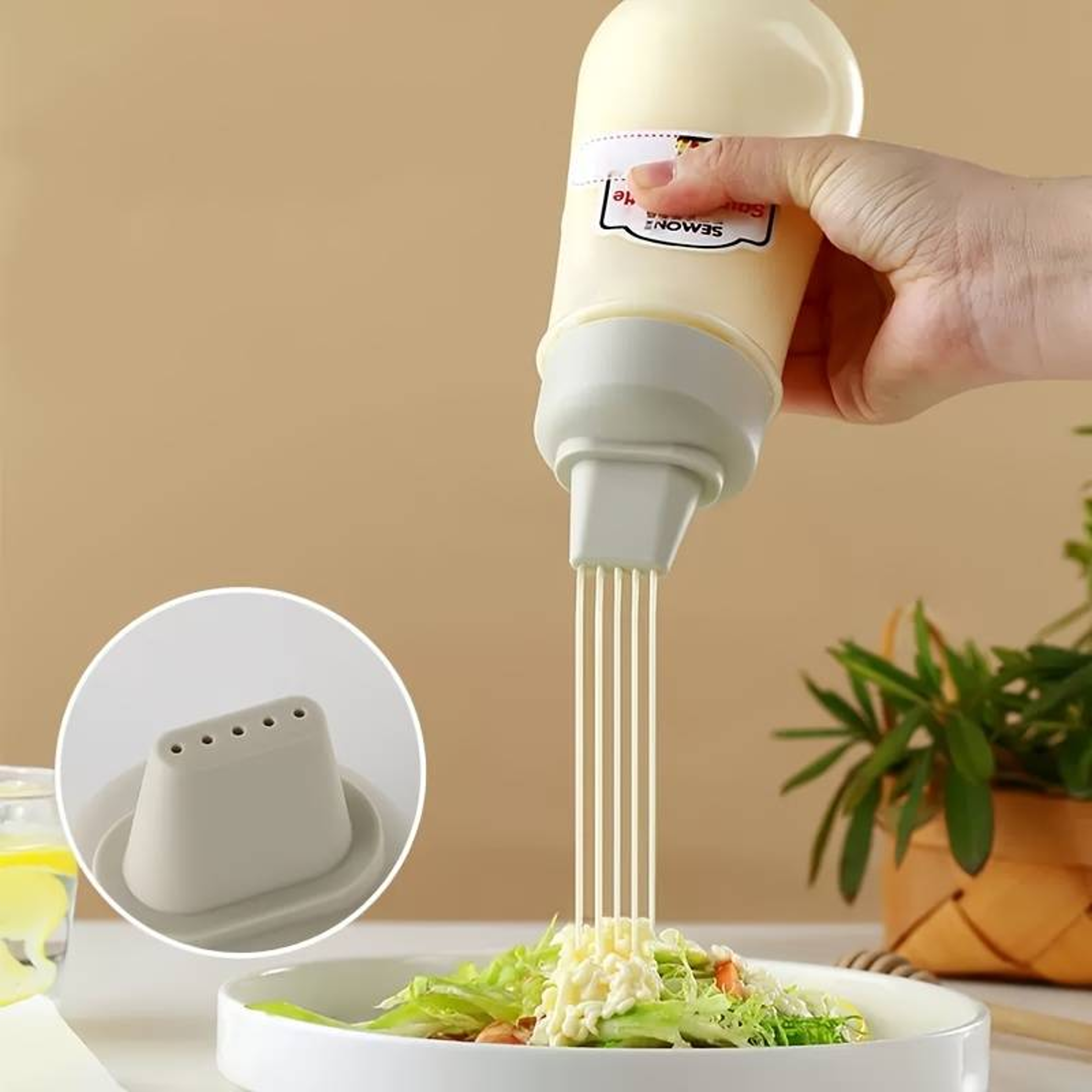 Squeeze Sauce Bottle Leak Proof Refillable Condiment Container For Salad Ketchup Honey Jam Kitchen  2
