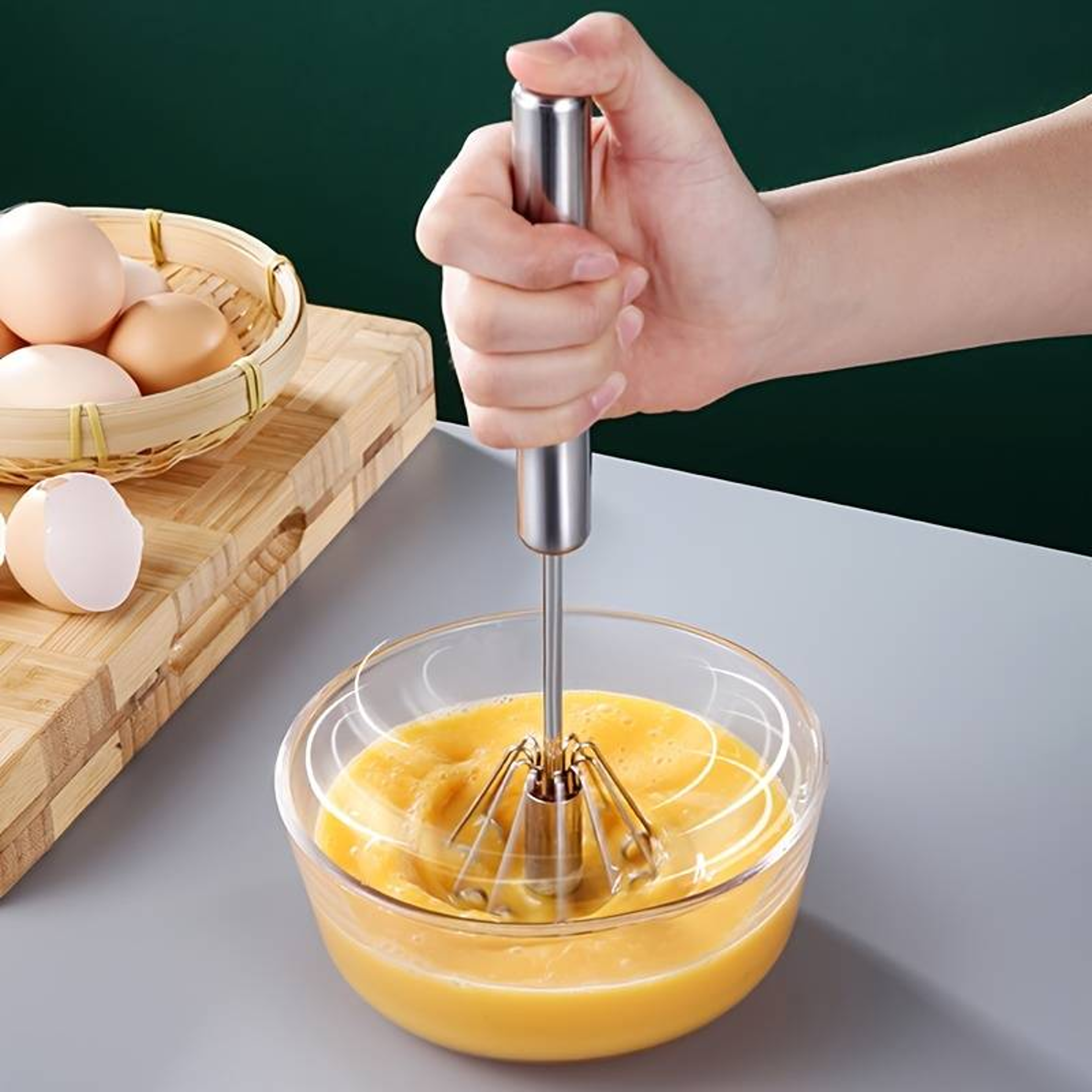 Stainless Steel Eggs Whisk Beater Mixer Manual Semi Hand Mixer For Baking Cooking Tools Kitchen Acc 0
