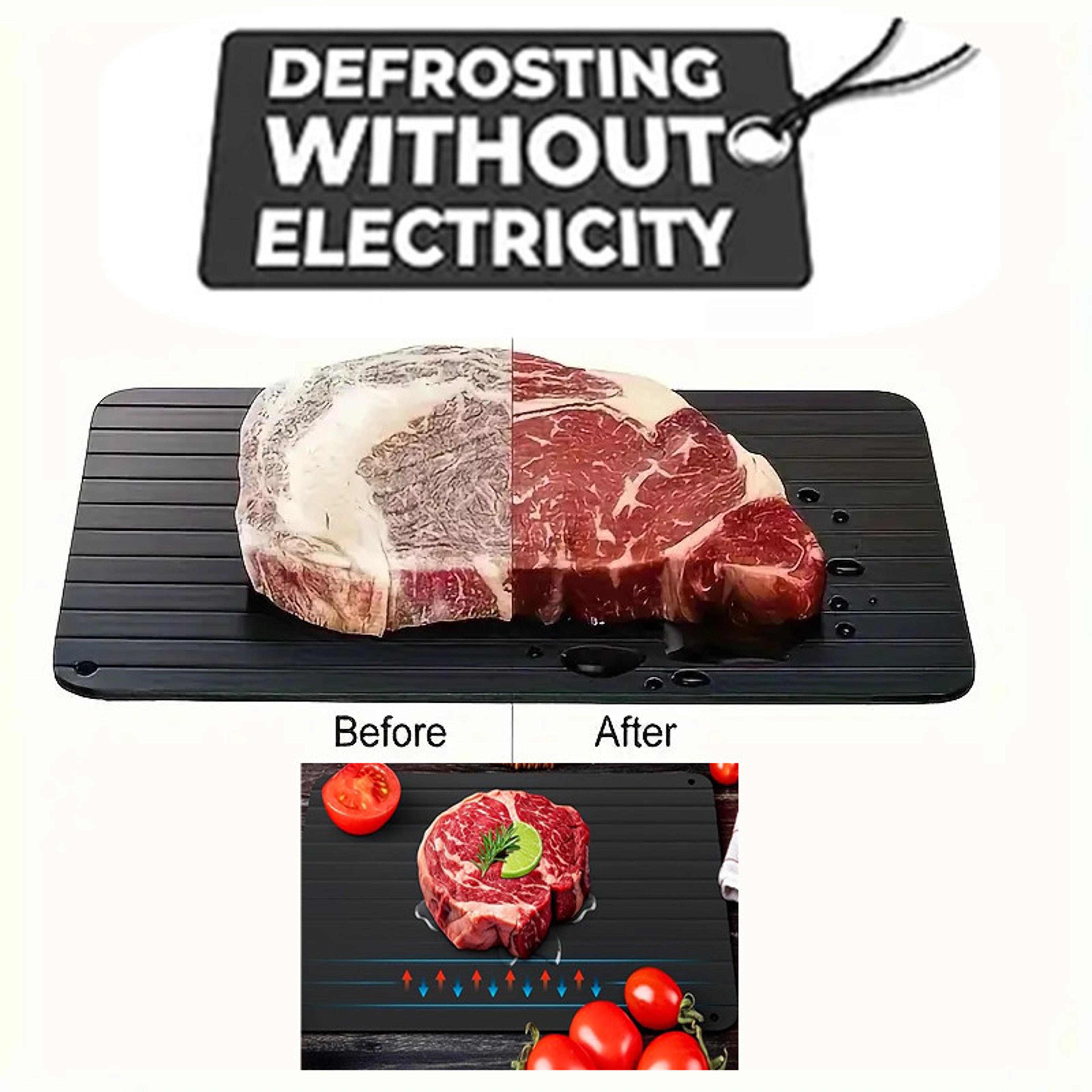 Quick Defrosting Tray For Frozen Meat, Rapid Thaw Defrosting Tray, Kitchen Gadgets For Home, Thawing Plate, Thawing Tray – view 1