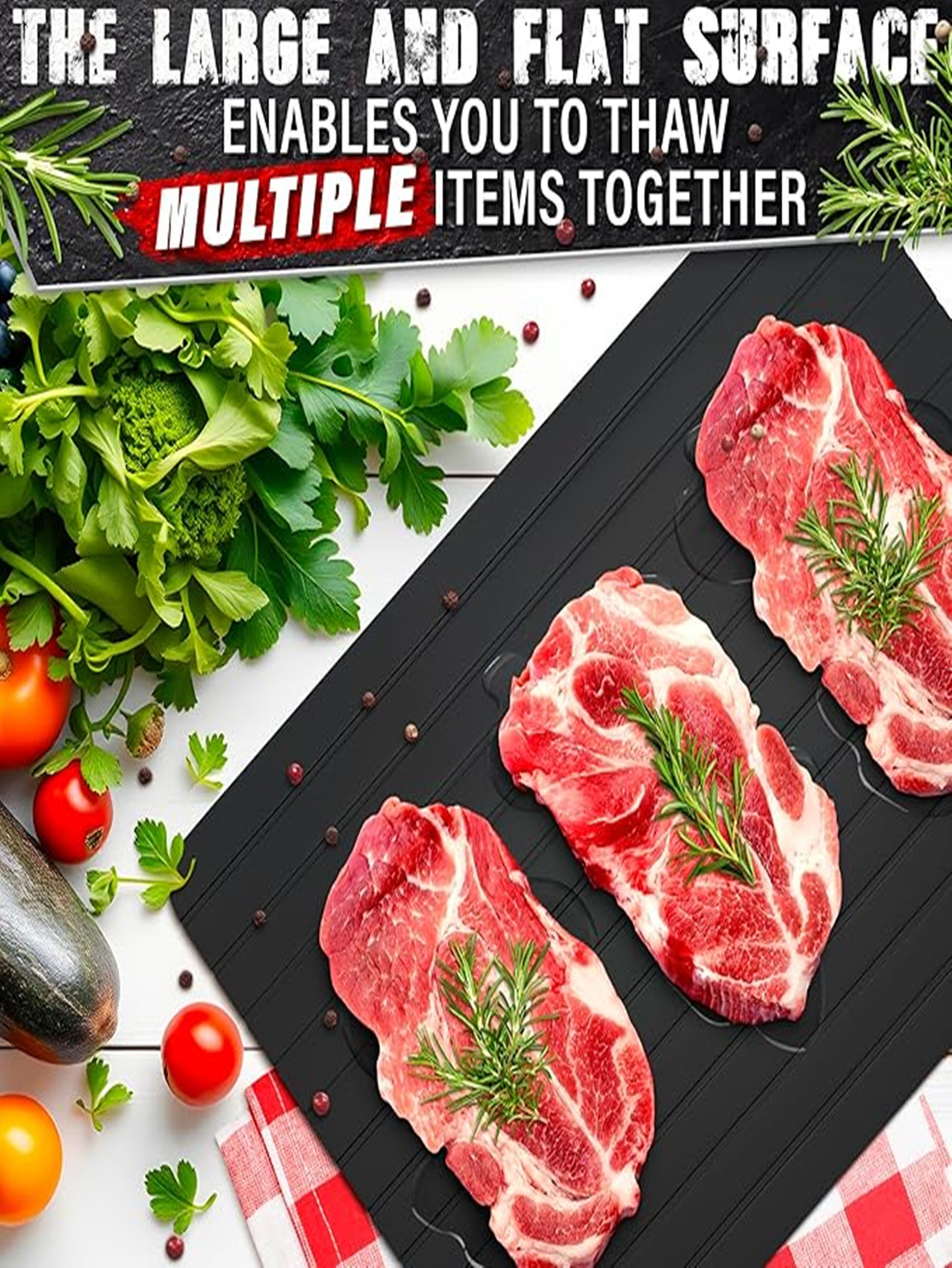 Quick Defrosting Tray For Frozen Meat, Rapid Thaw Defrosting Tray, Kitchen Gadgets For Home, Thawing Plate, Thawing Tray – view 4
