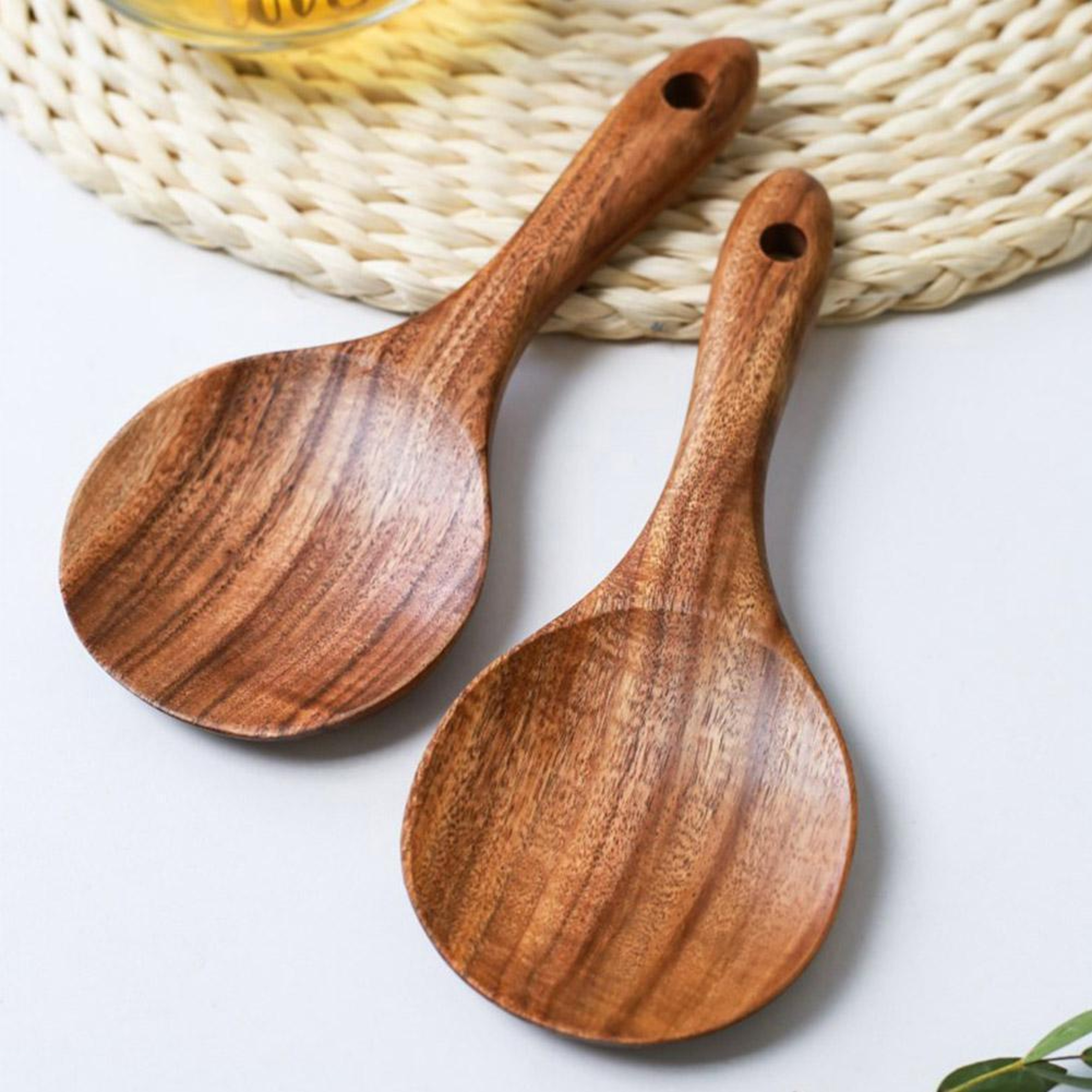 Wood Rice Spoon Rice Paddle Scoop Wooden Kitchen Spoon Ladle Tablespoon Big Serving Spoon Wooden Ki 0