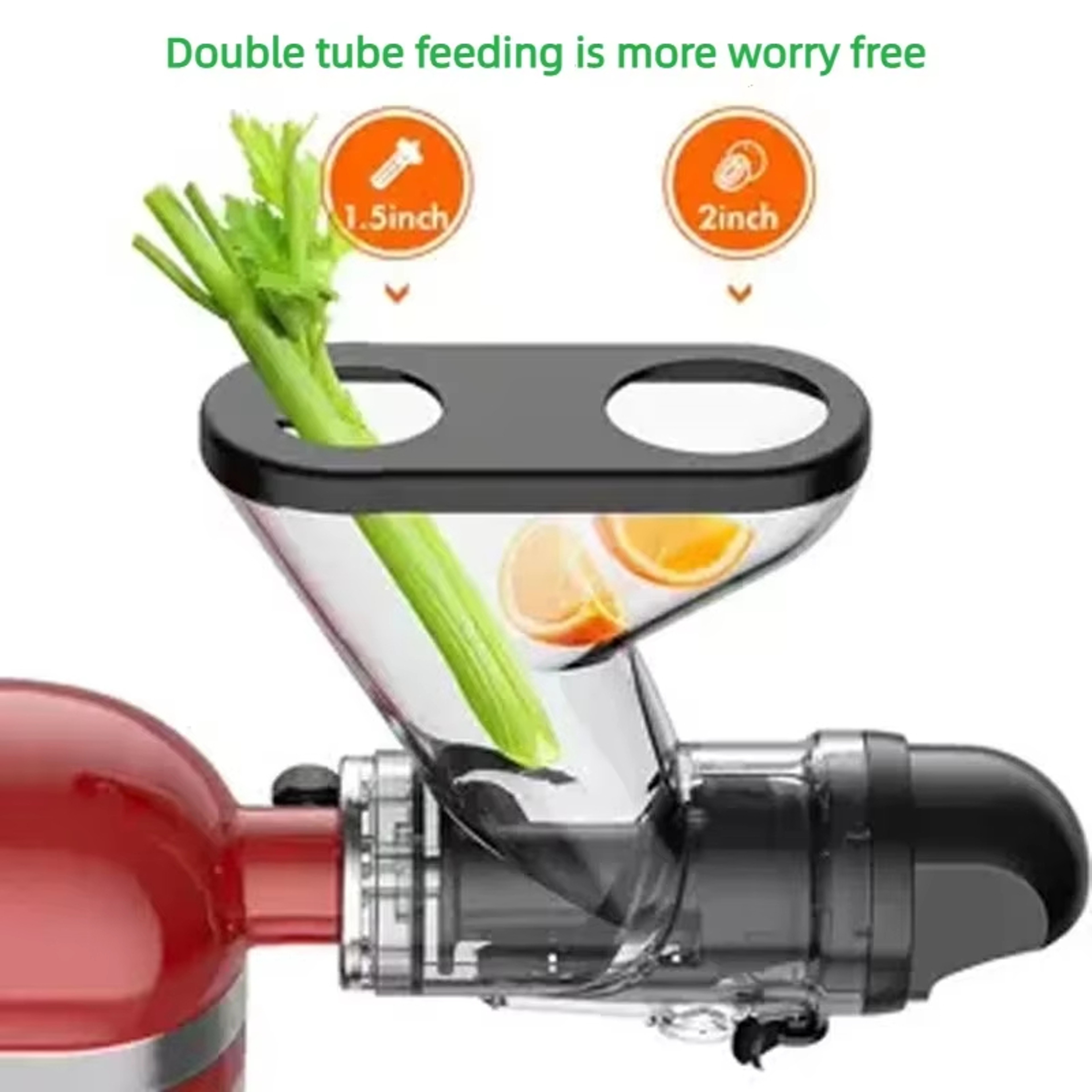 Masticating Juicer Attachment for KitchenAid Stand Mixer, Slow Cold Press Juicer Machine with Dual Feed Chute forHealth – view 7