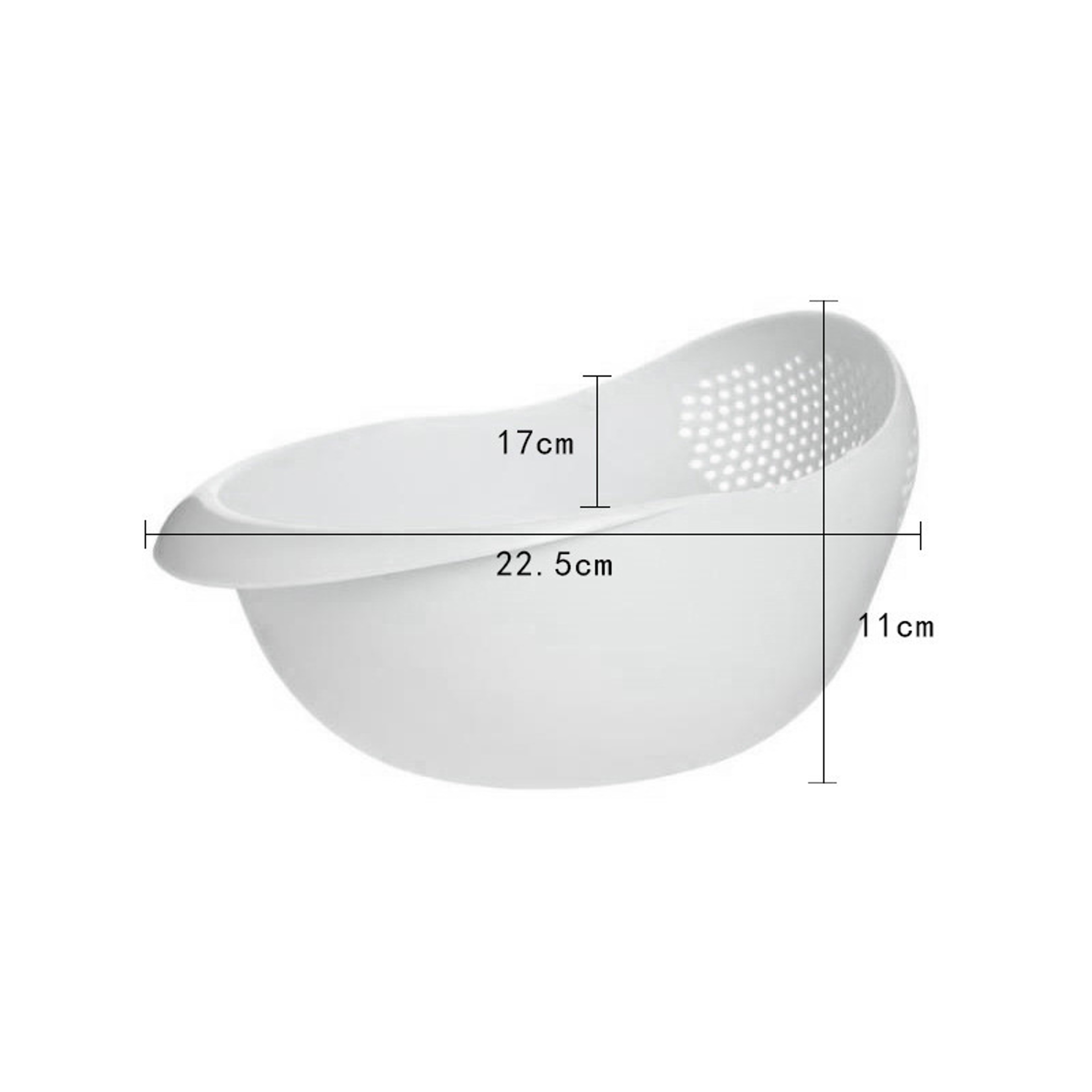 Rice Sieve Plastic Colander Kitchen Drain Basket With Handles Rice Bowl Strainer Strainer Basket Si 3