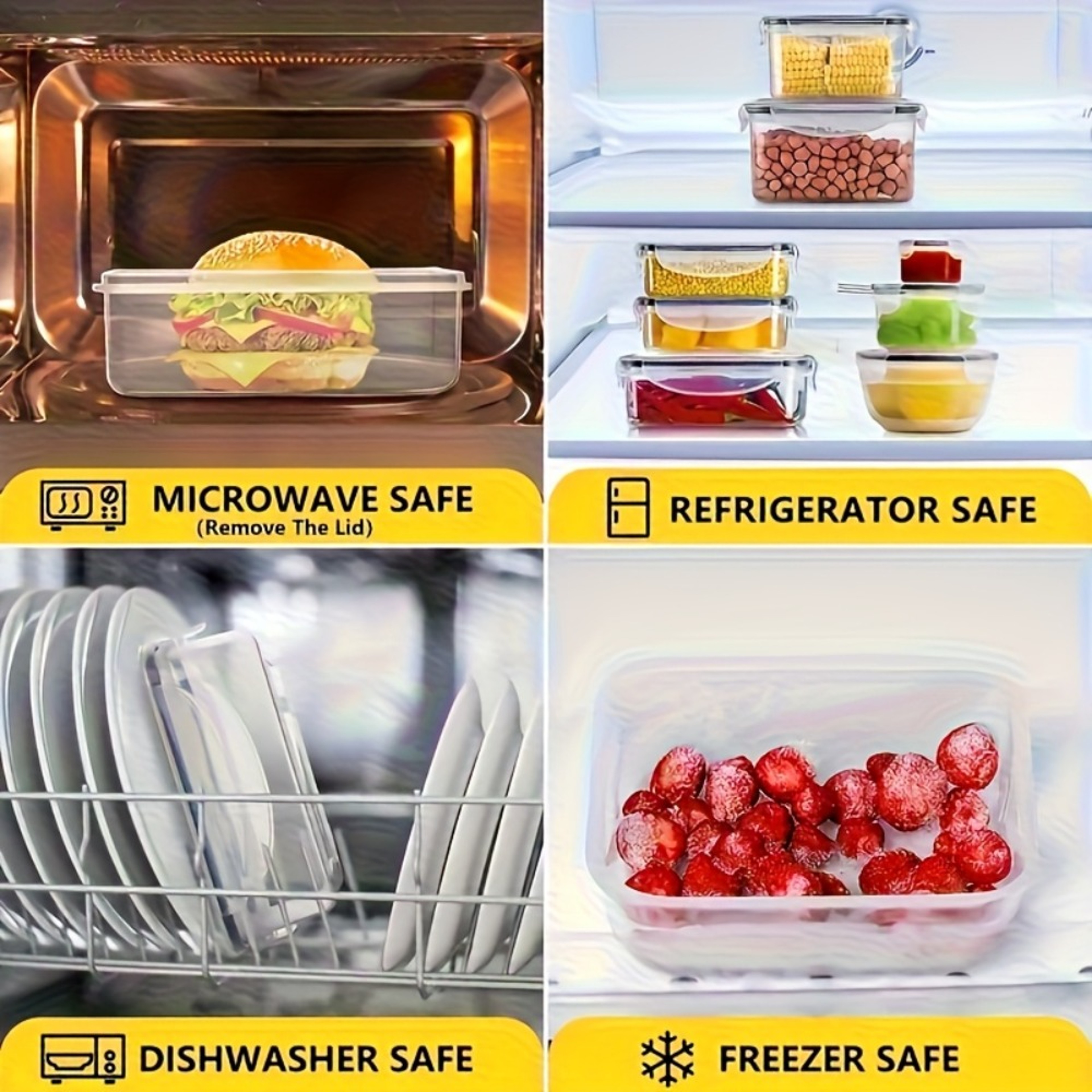 FreshLock BPA Free Airtight Food Storage Container Set with Locking Lids for Pantry, Fridge & Meal Prep – view 4