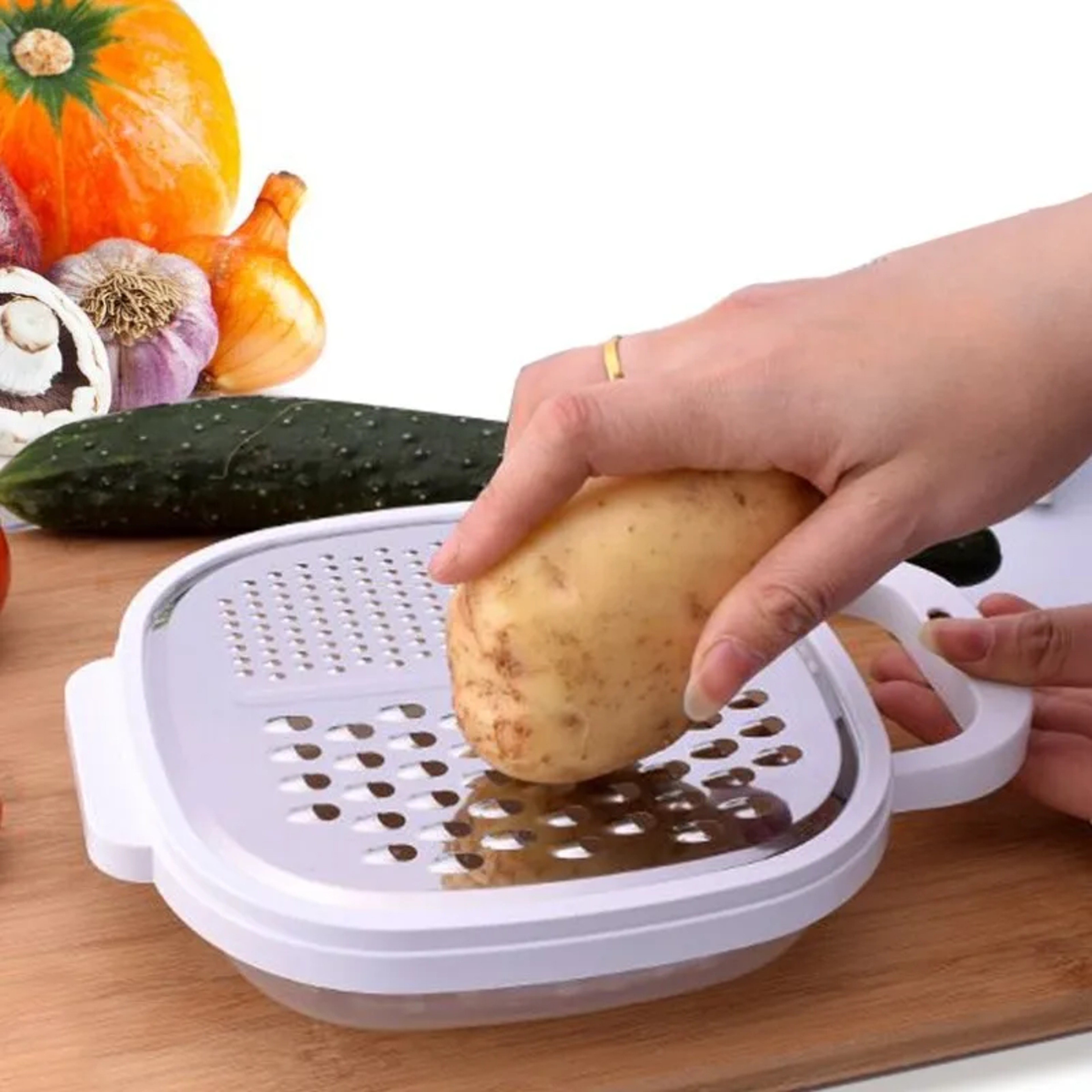 4 in 1 Kitchen Cutter Tool – Manual Vegetable Chopper & Vegetable Slicer with Cheese Grater Multifunction – view 1