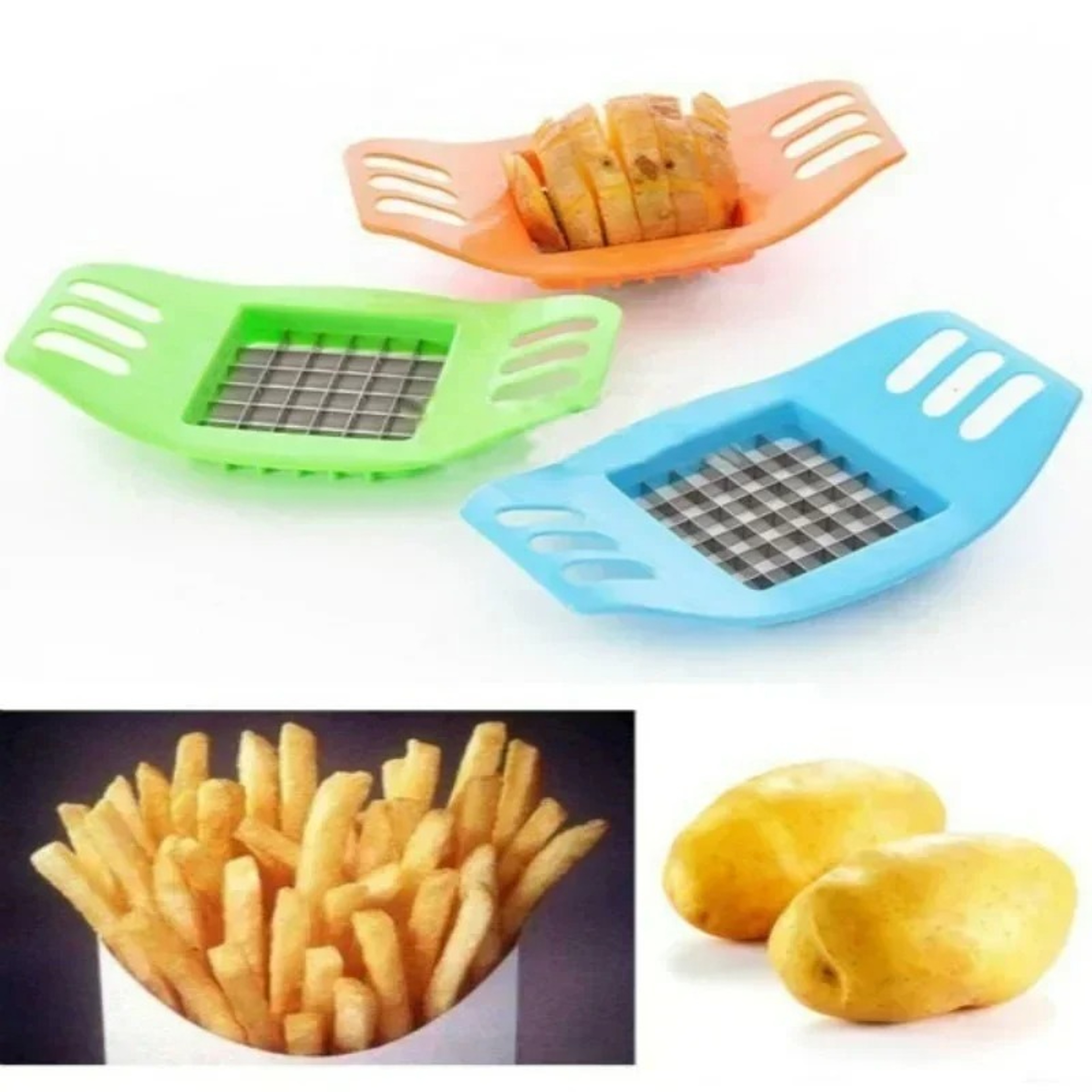 Heavy Duty Stainless Steel Vegetable & Potato Cutter Easy French Fry Slicer – view 2