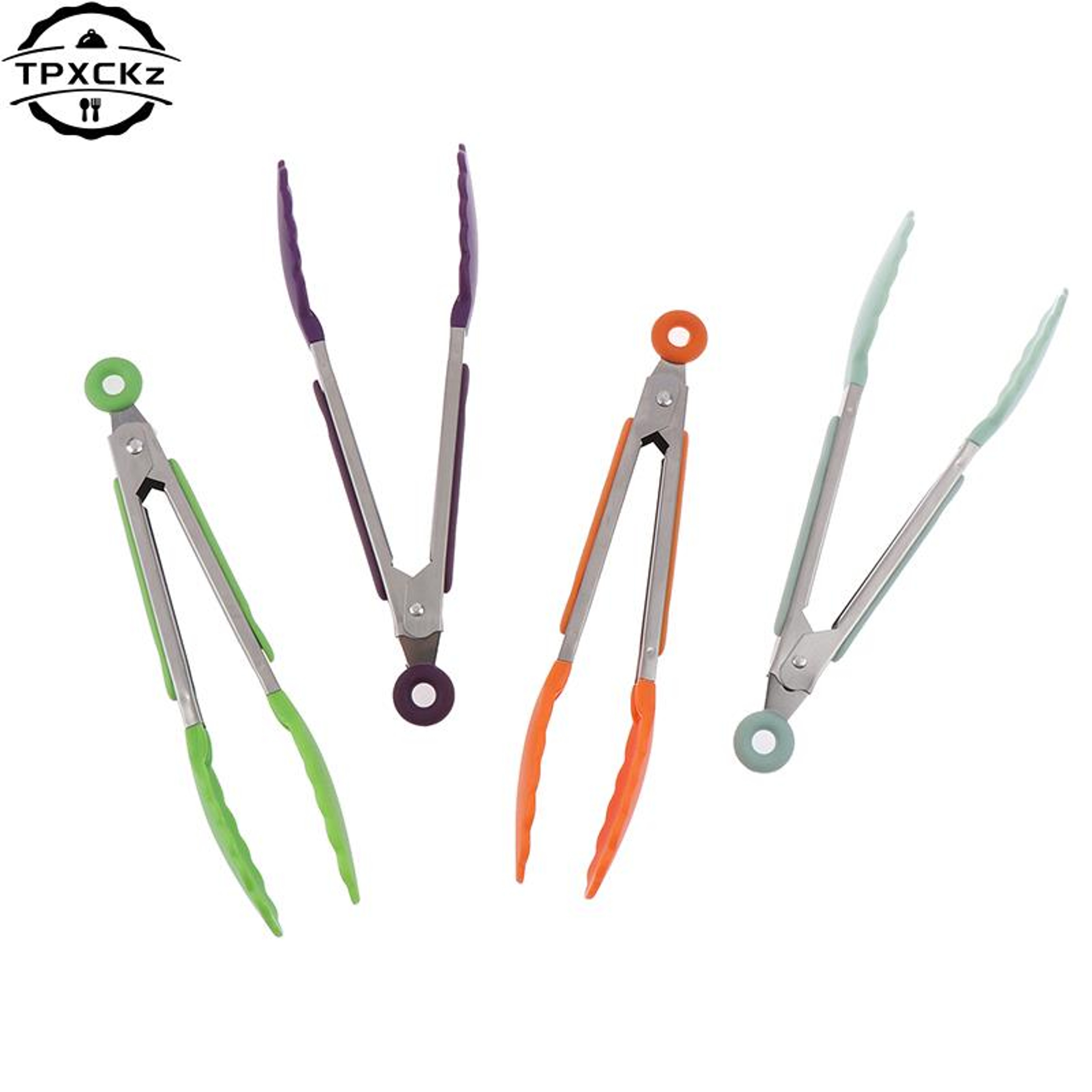 Premium Silicone BBQ & Kitchen Grilling Tongs Heat Resistant Barbecue & Serving Tool – view 4