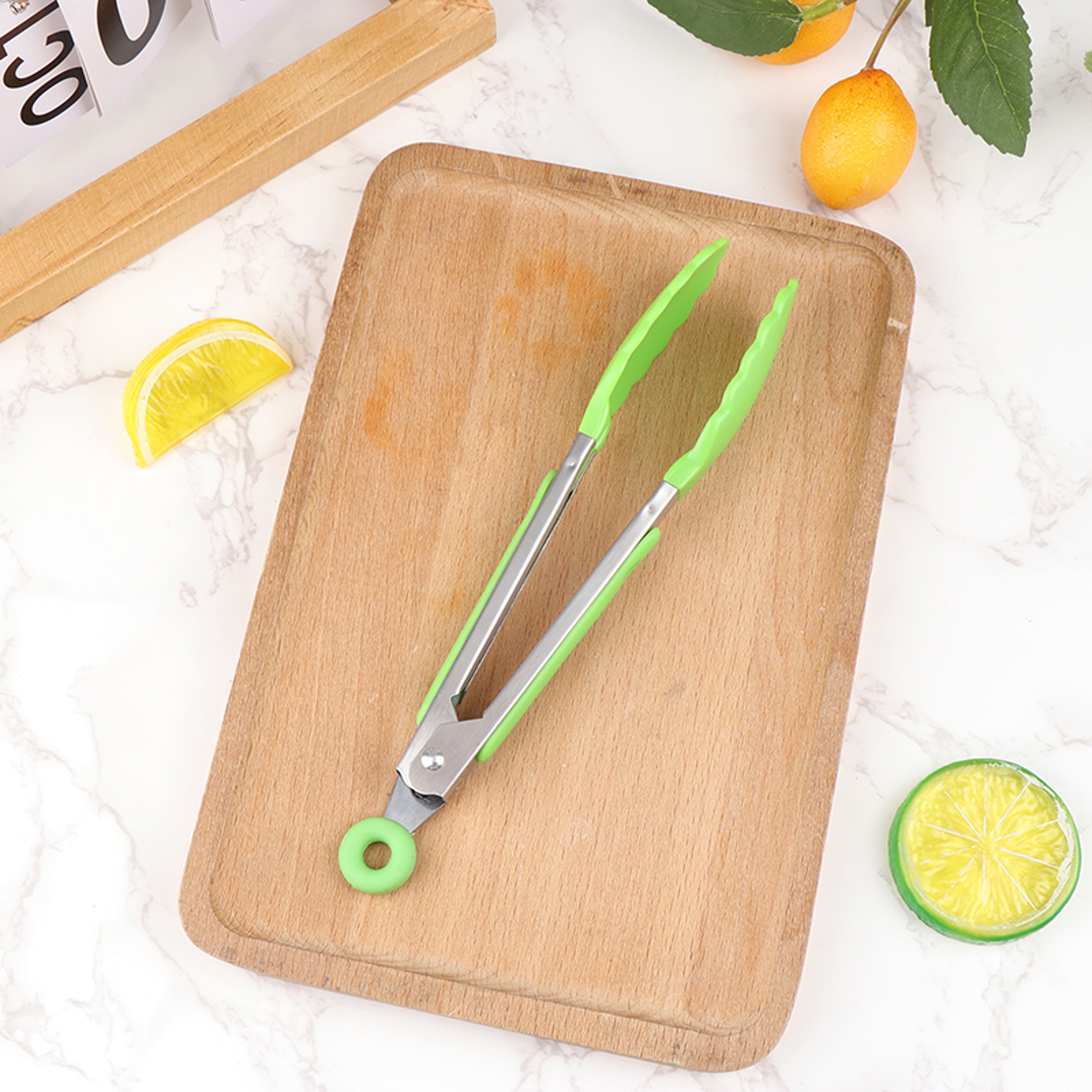 Premium Silicone BBQ & Kitchen Grilling Tongs Heat Resistant Barbecue & Serving Tool – view 10
