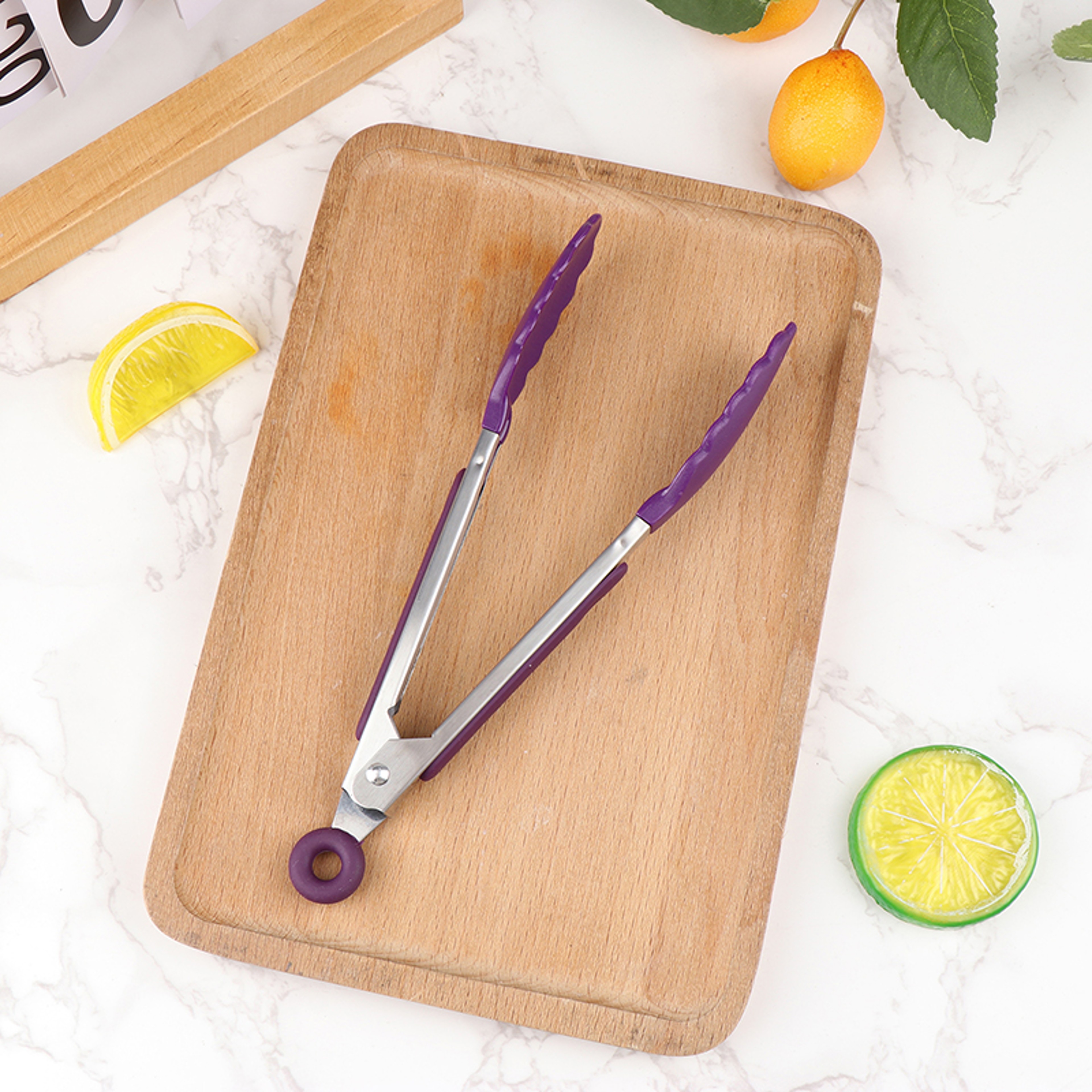 Premium Silicone BBQ & Kitchen Grilling Tongs Heat Resistant Barbecue & Serving Tool – view 12