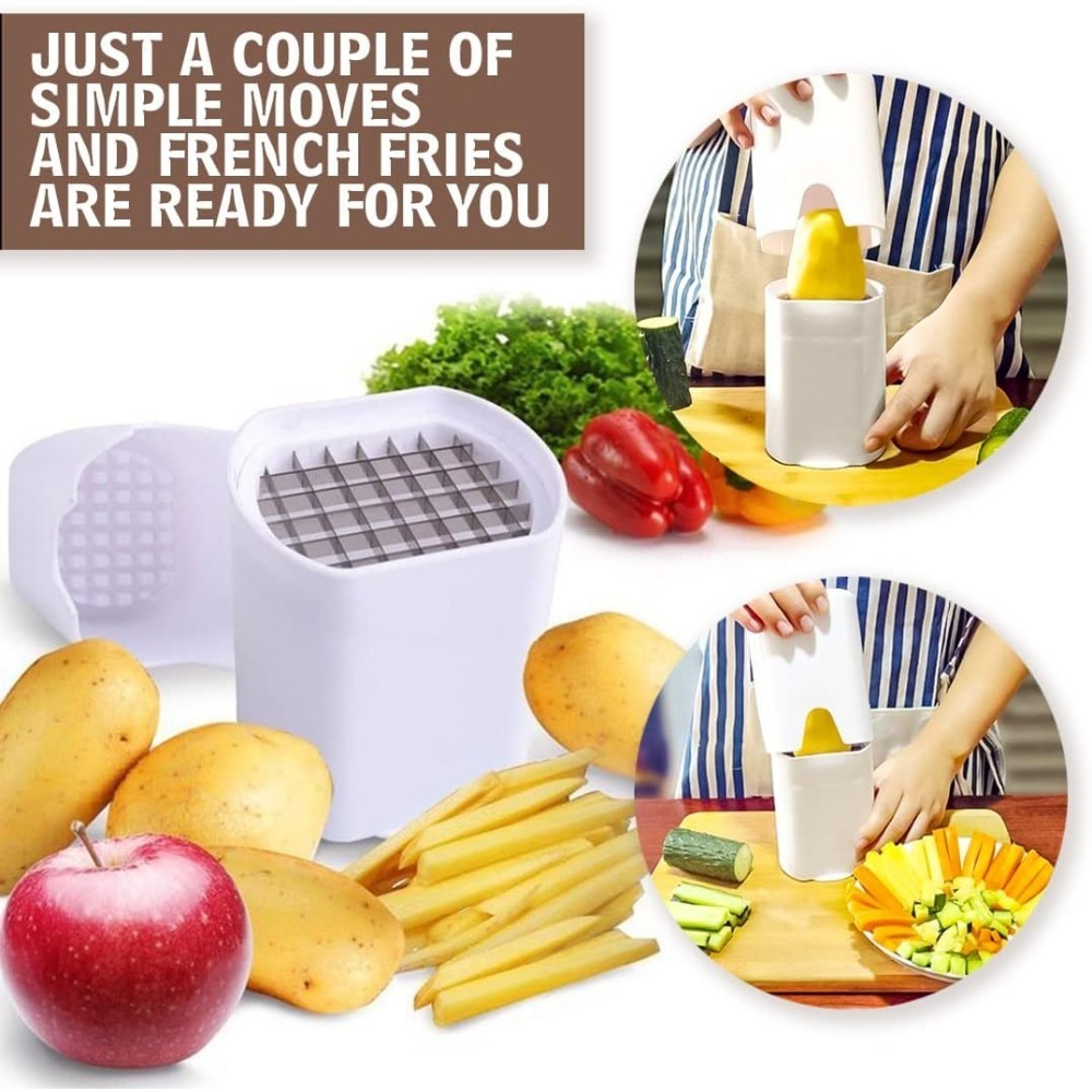 French Fries & Vegetable Slicer Dicer Fast Potato Cutter Kitchen Chopper Tool – view 4