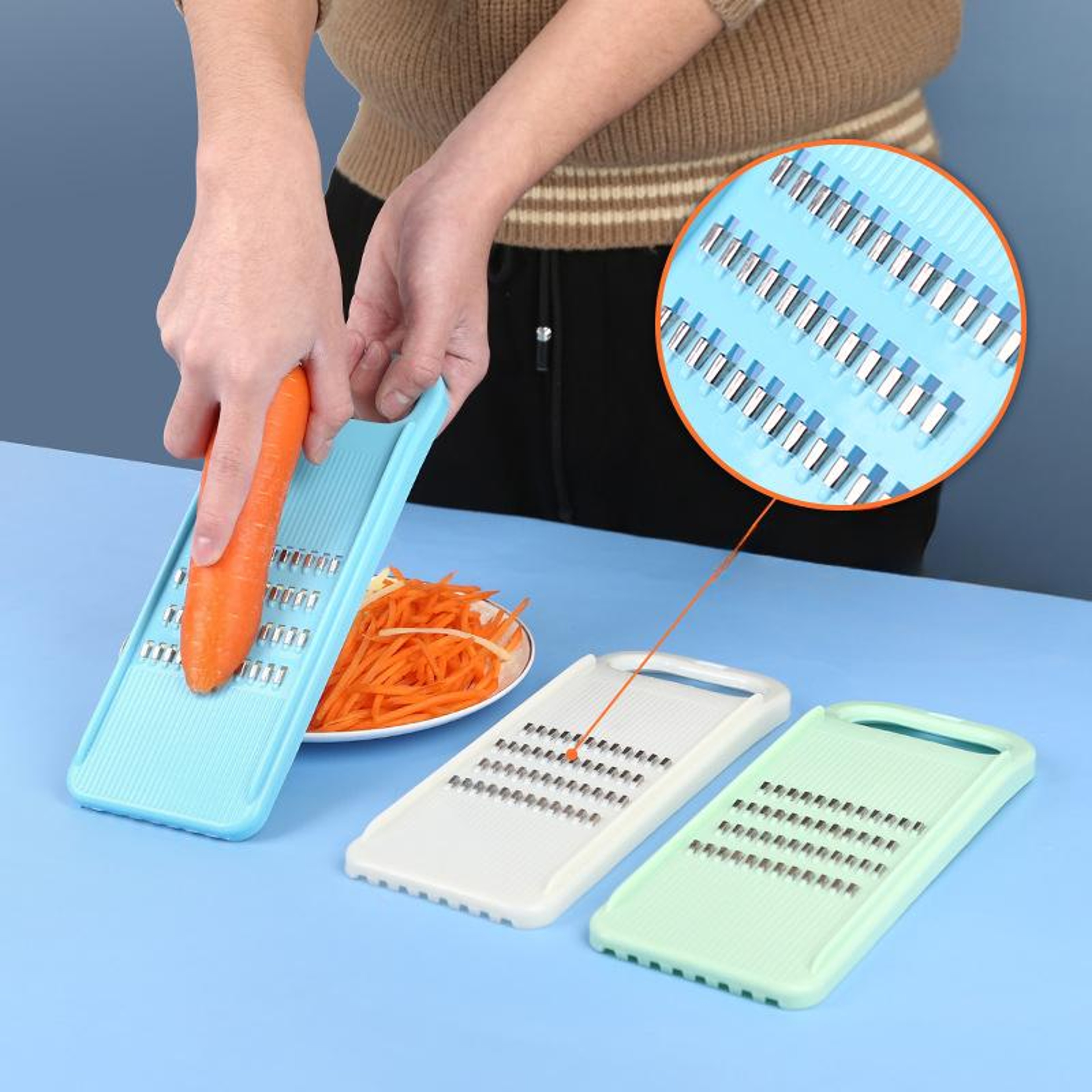 Premium Manual Vegetable Slicer & Grater Easy Carrot Cabbage Slicer & Kitchen Grater Tool for Quick Meal Prep – view 3
