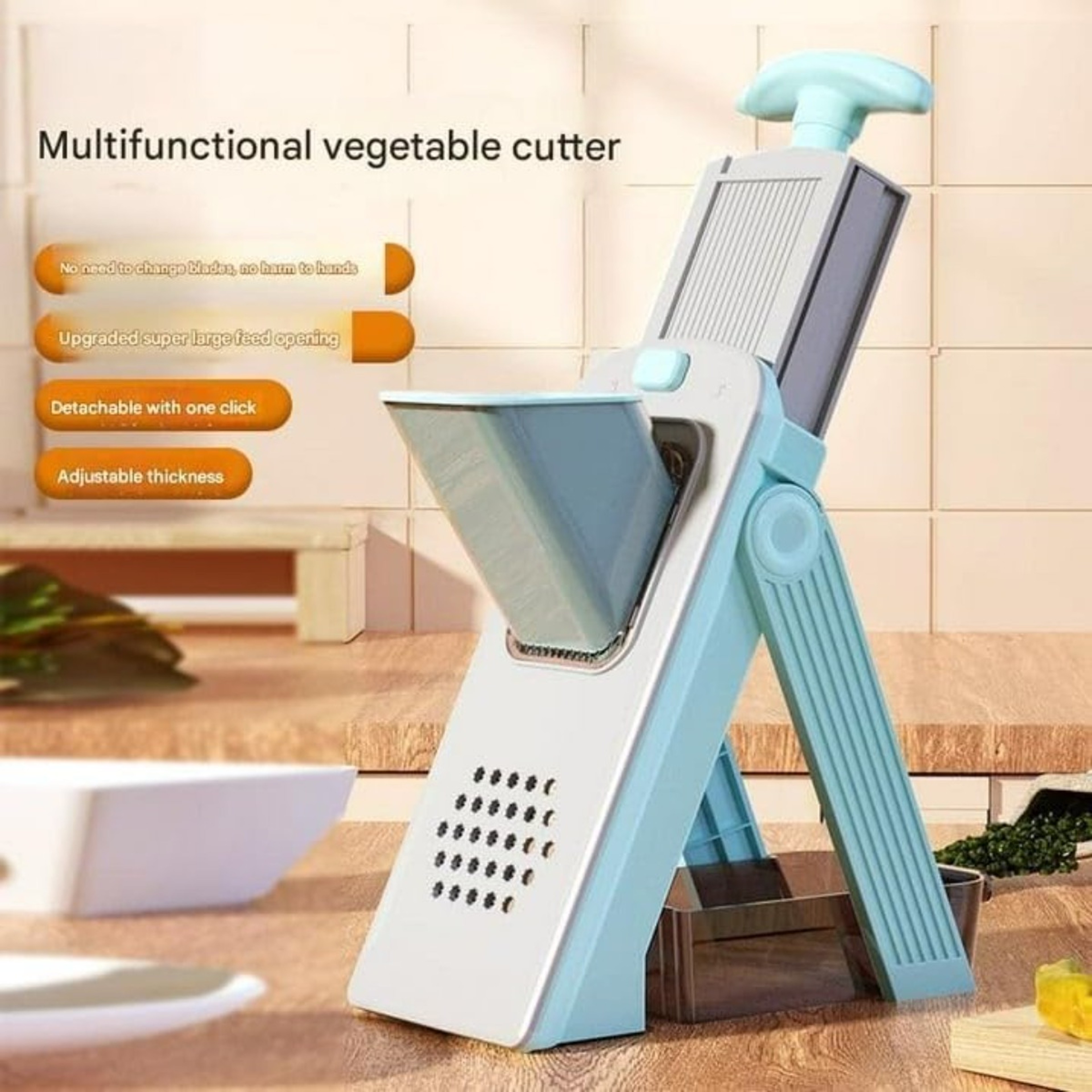 SafeSlice Pro Adjustable Mandoline Vegetable Chopper & Potato Cutter 5-in-1 – view 4