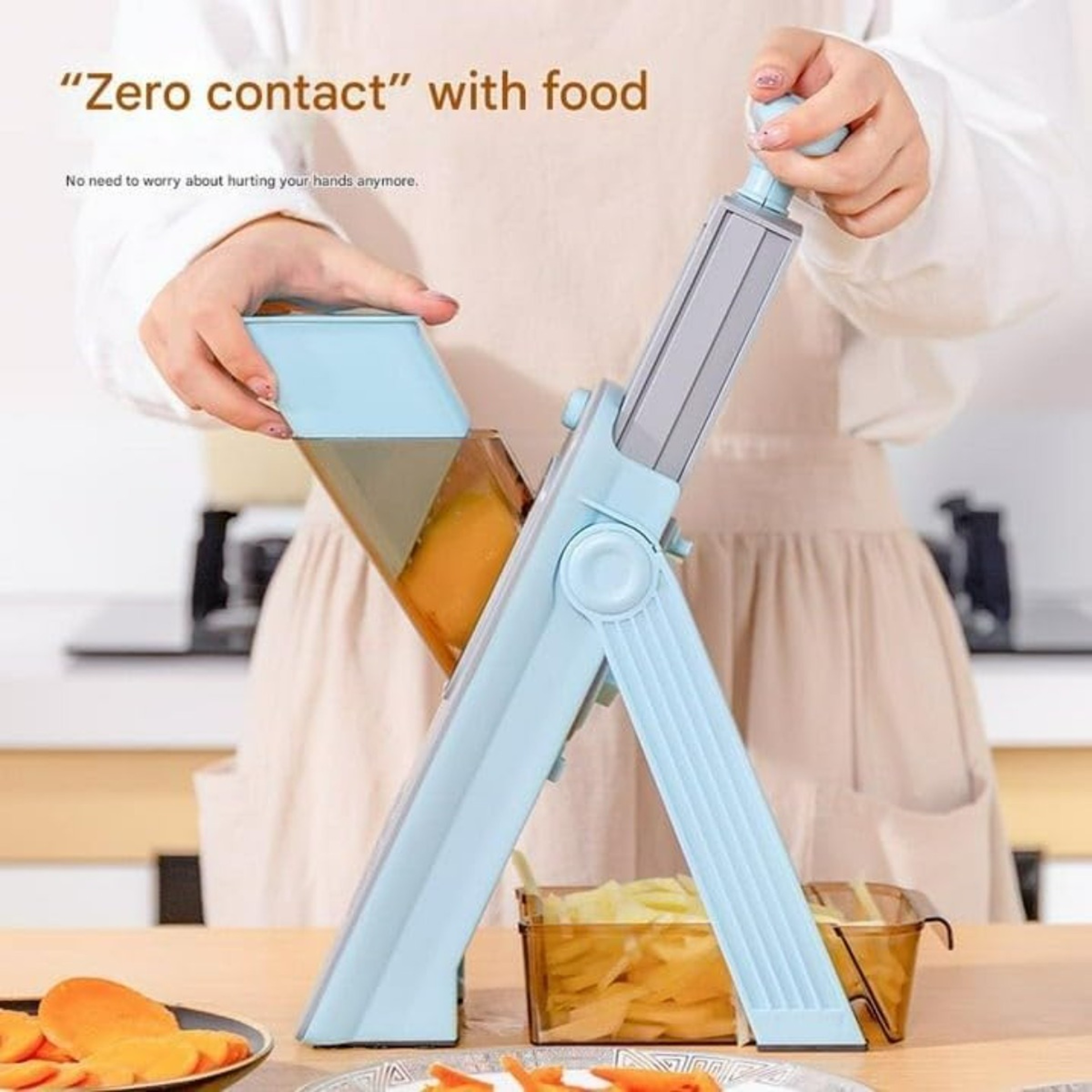 SafeSlice Pro Adjustable Mandoline Vegetable Chopper & Potato Cutter 5-in-1 – view 5