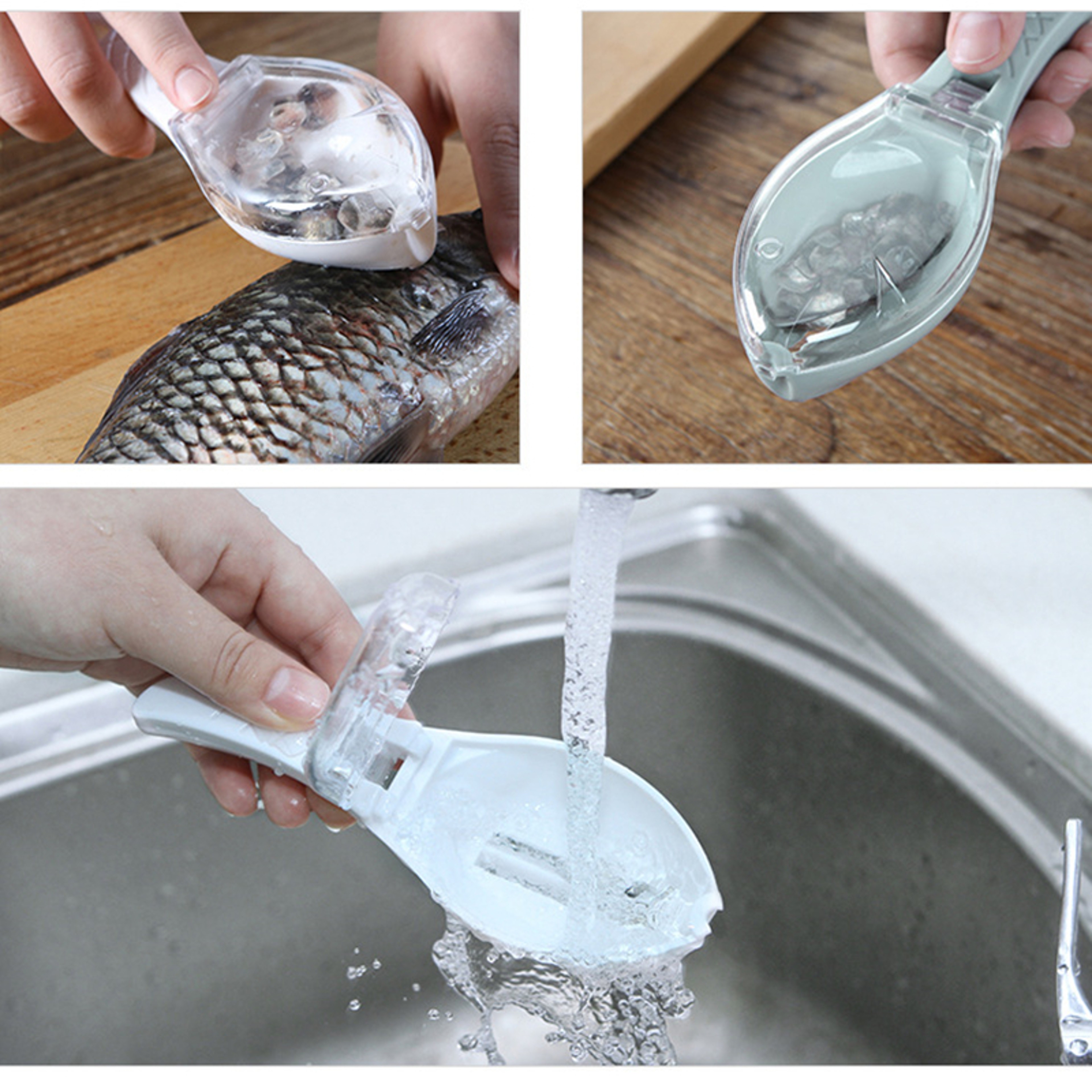 Premium Fish Scale Scraper with Protective Cover Quick & Clean Fish Cleaning Tool – view 3