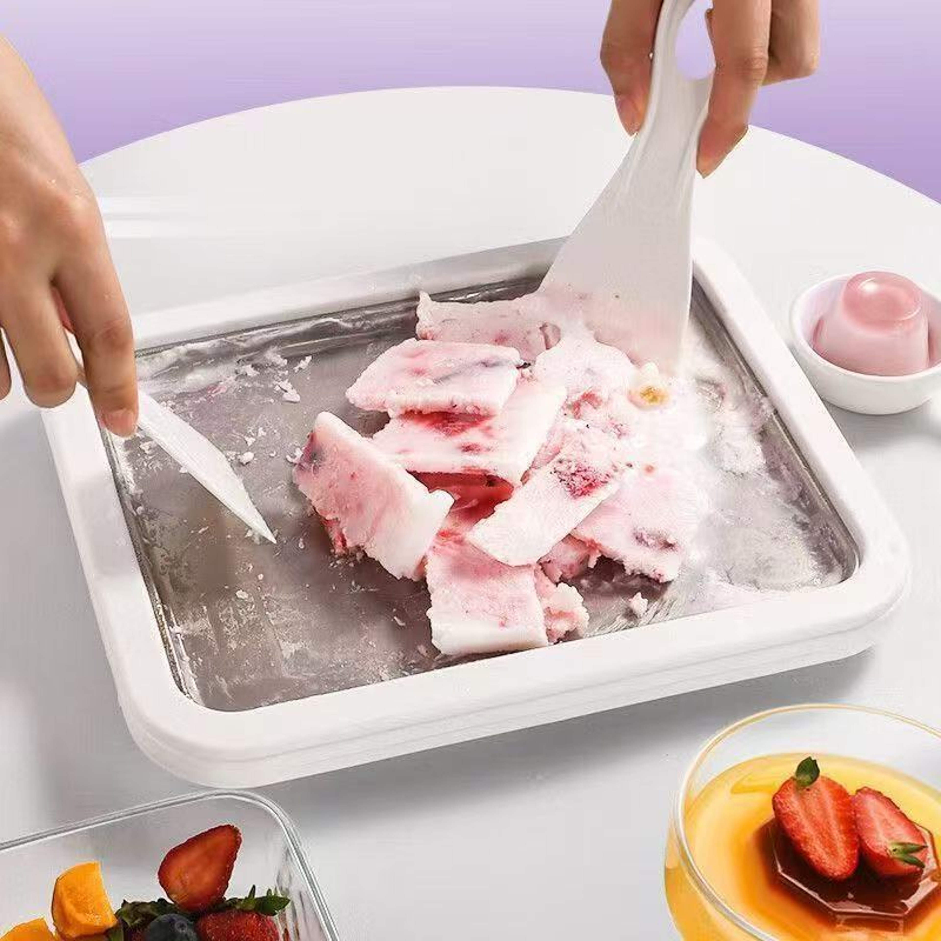 Premium Home Rolled Ice Cream Maker & DIY Frozen Yogurt Maker Quick Cold Sweet Fried Ice Pan – view 1