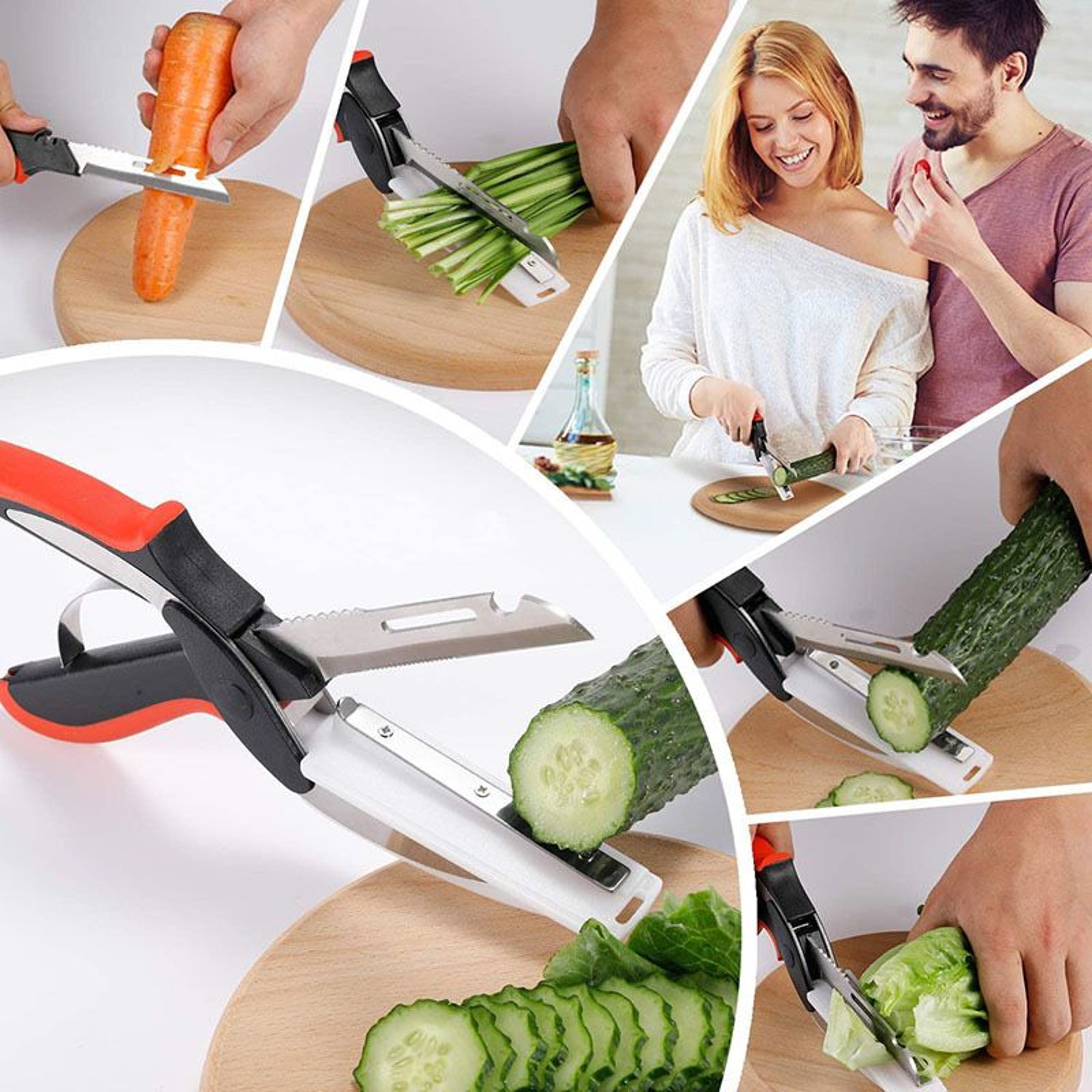 Multifunction Kitchen Scissors  Vegetable Cutter Scissors 6 In 1 Food Prep Tool 2