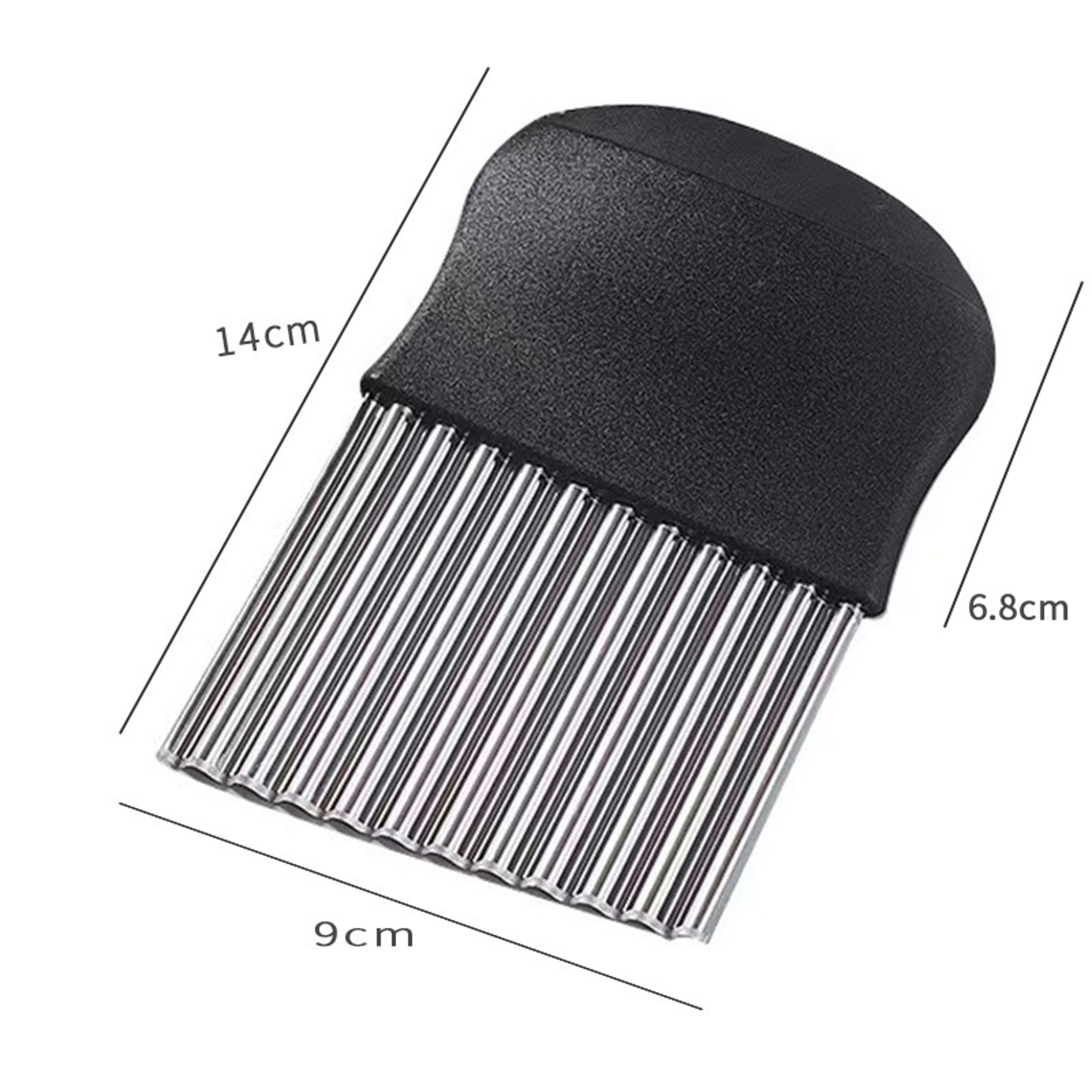 Premium Stainless Steel Waffle Fry Cutter & Crinkle Vegetable Slicer Knife – view 6
