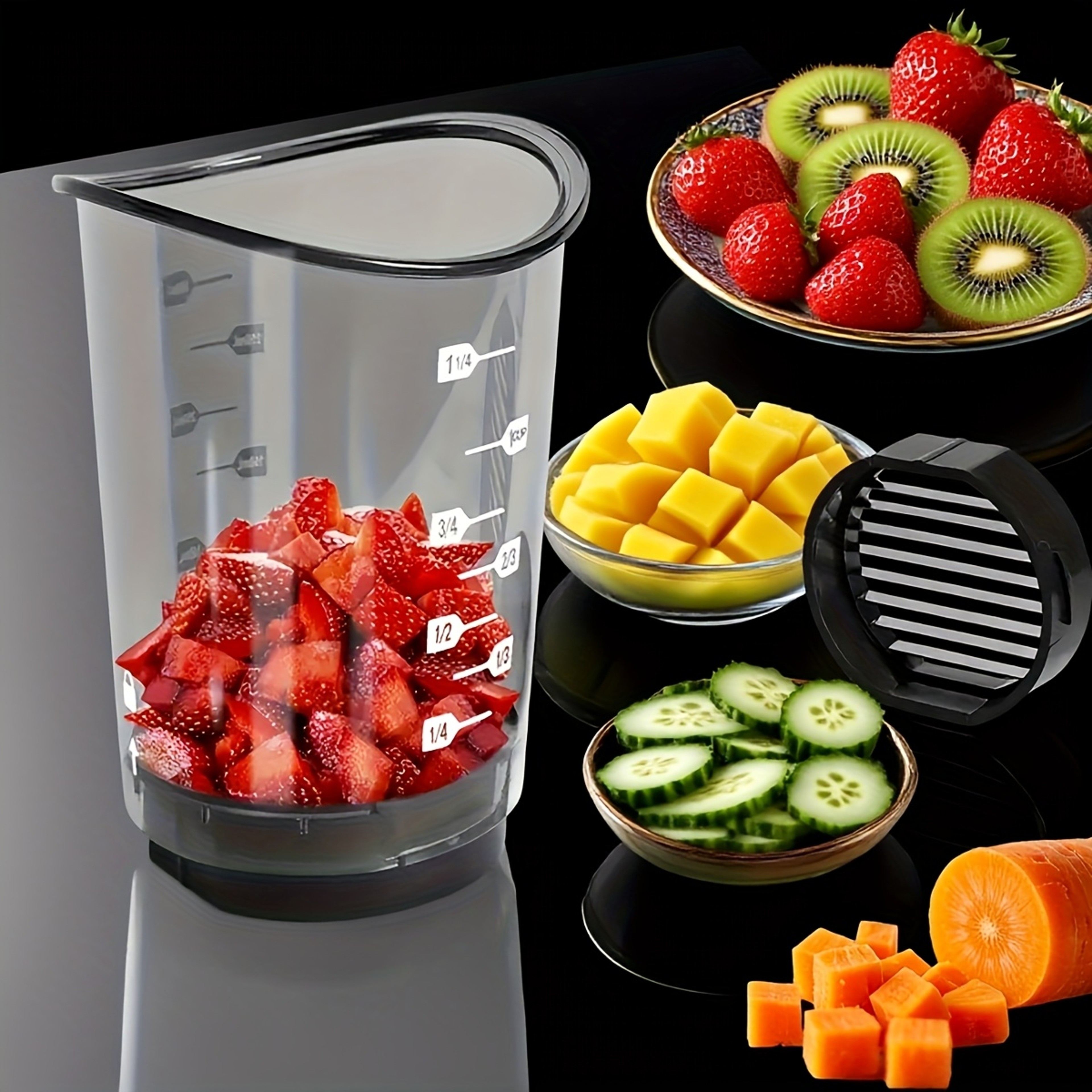 Premium Stainless Steel Multifunctional Fruit & Vegetable Cutter Kitchen Dicer & Slicer Tool – view 1