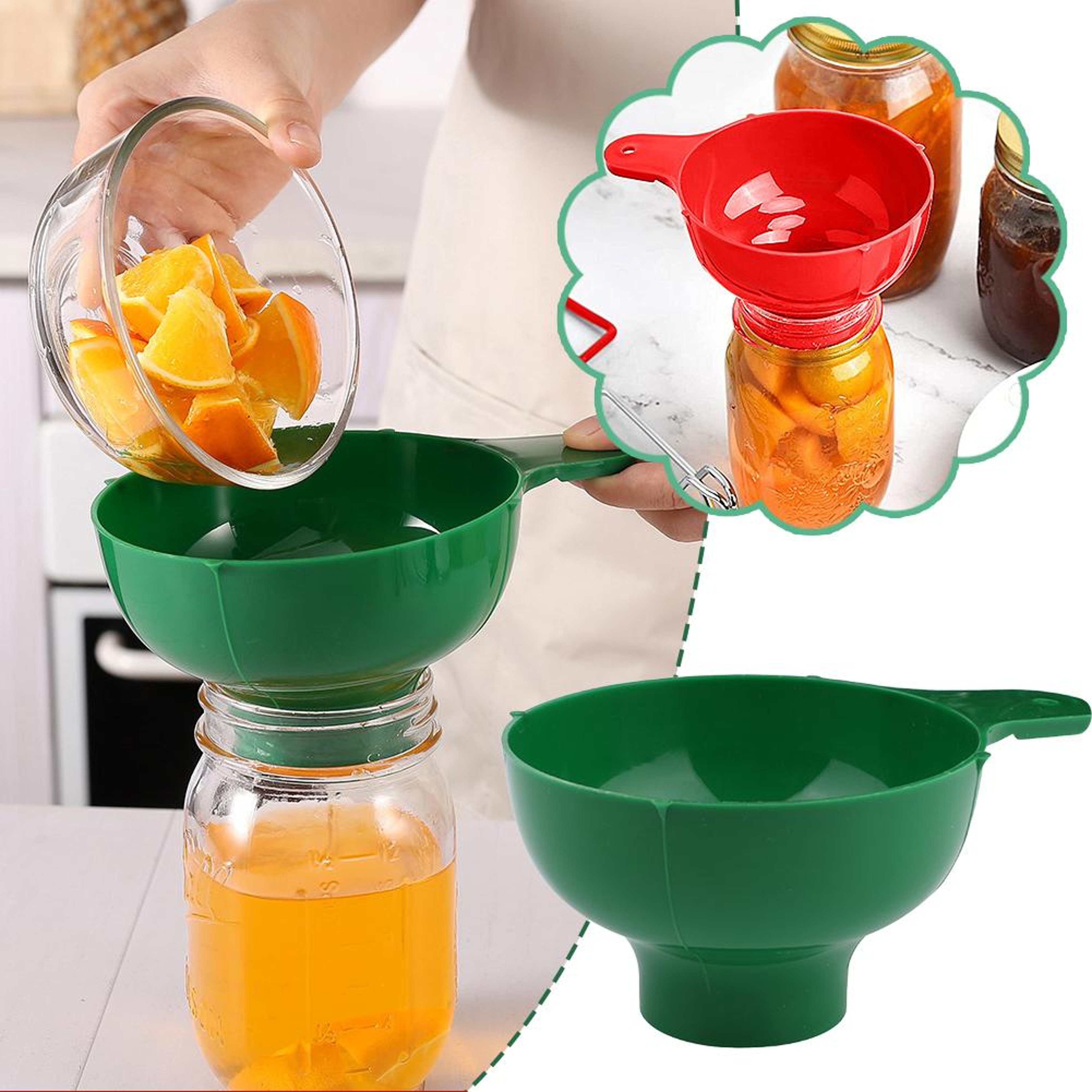 Wide Mouth Canning Funnel For Mason Jars Food Grade Jar Filling Funnel For Mess Free Kitchen Transf 0