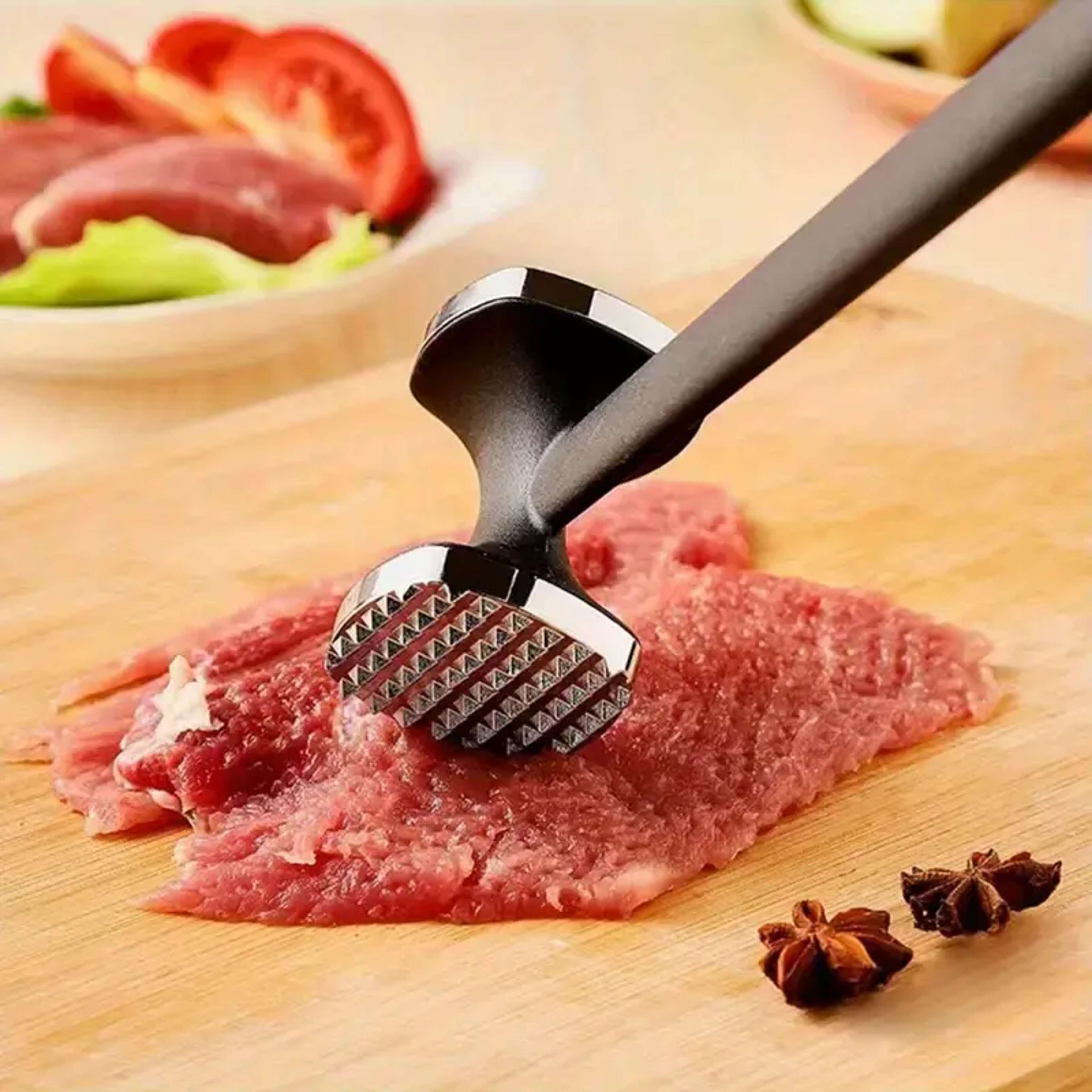 Heavy Duty Stainless Steel Meat Tenderizer Hammer for Steak, Chicken & Pork – view 1
