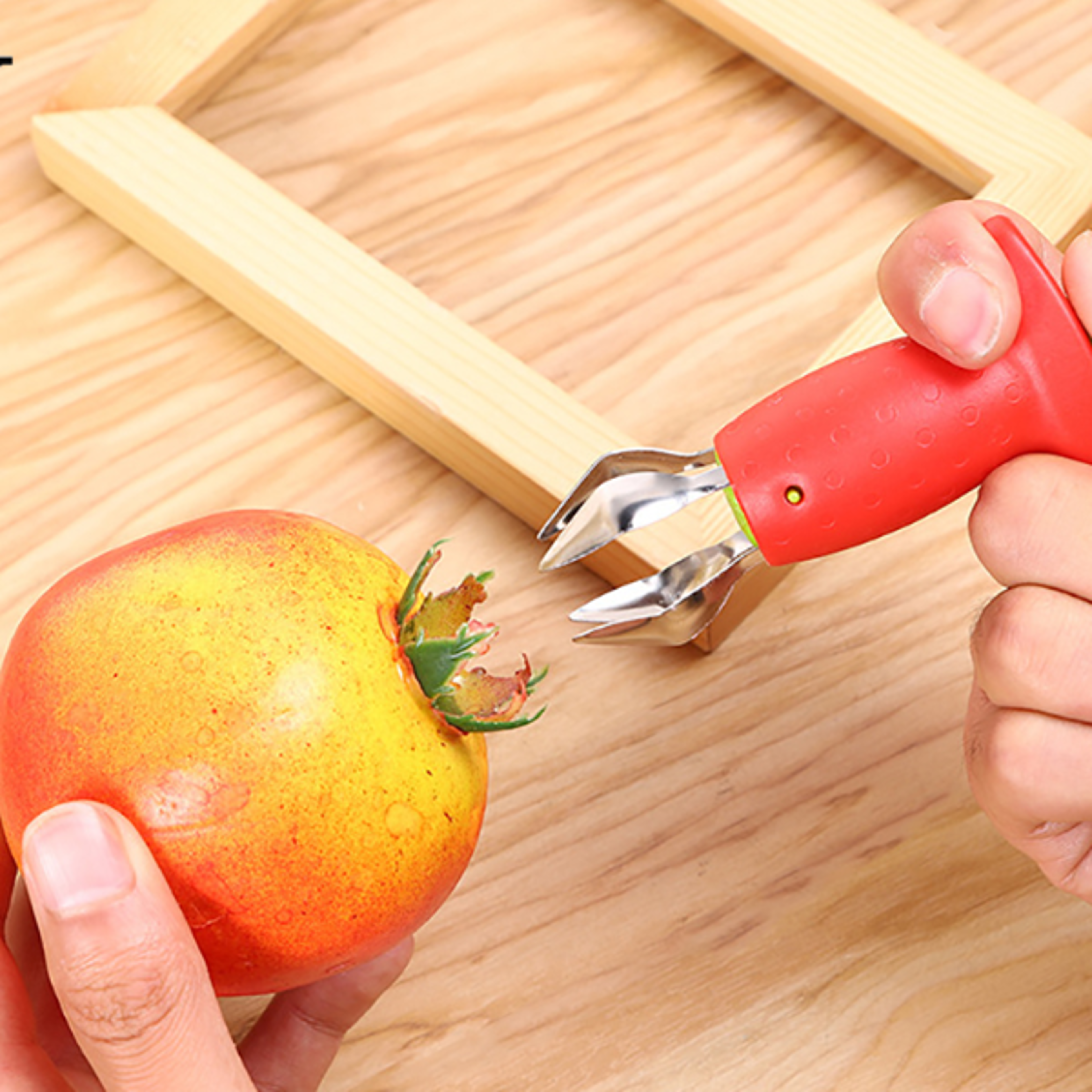 Quickly remove strawberry stems and cores with this easytouse tool Reduce waste save time and p