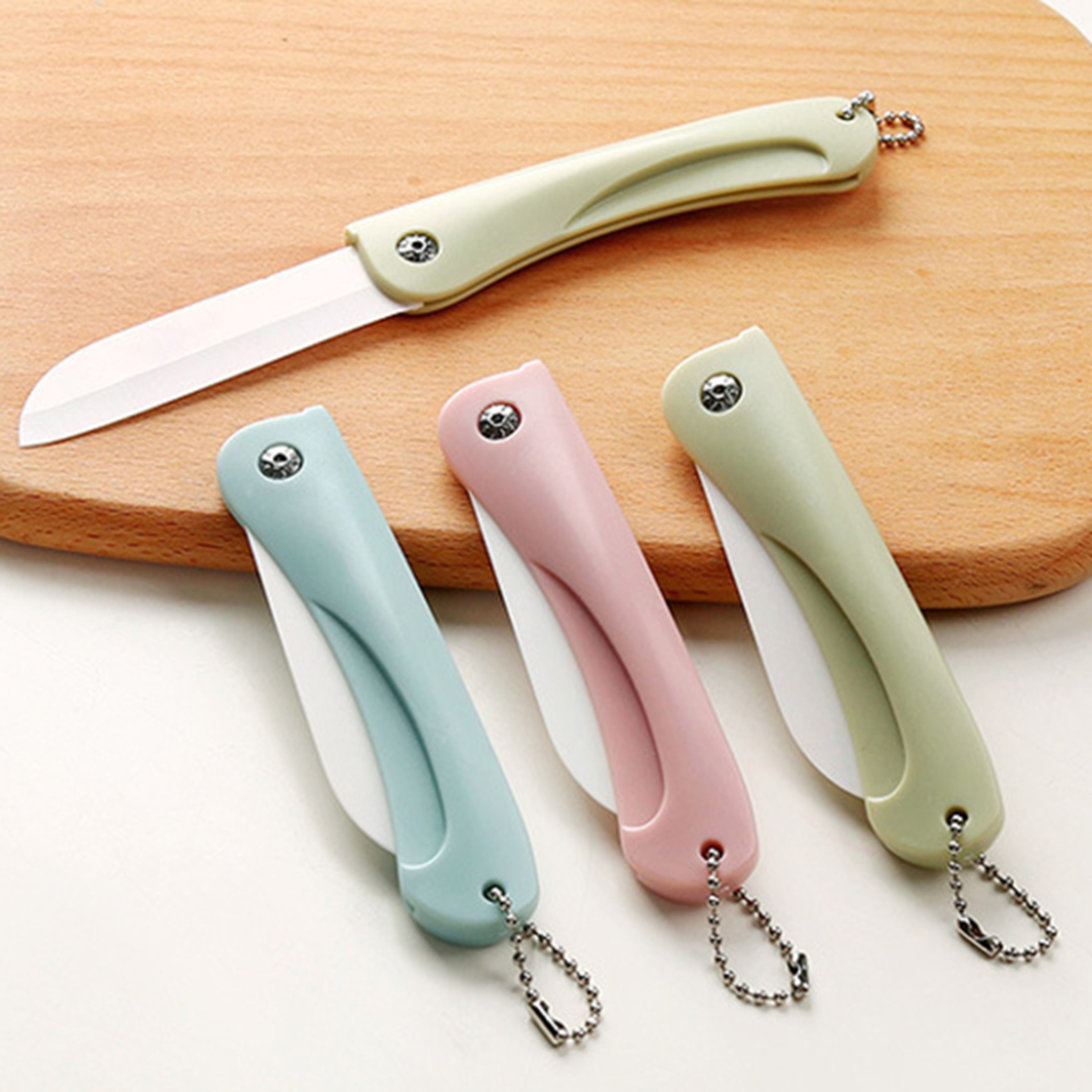 Portable Folding Ceramic Paring Knife for Fruit Peeling and Everyday Kitchen Prep – view 2