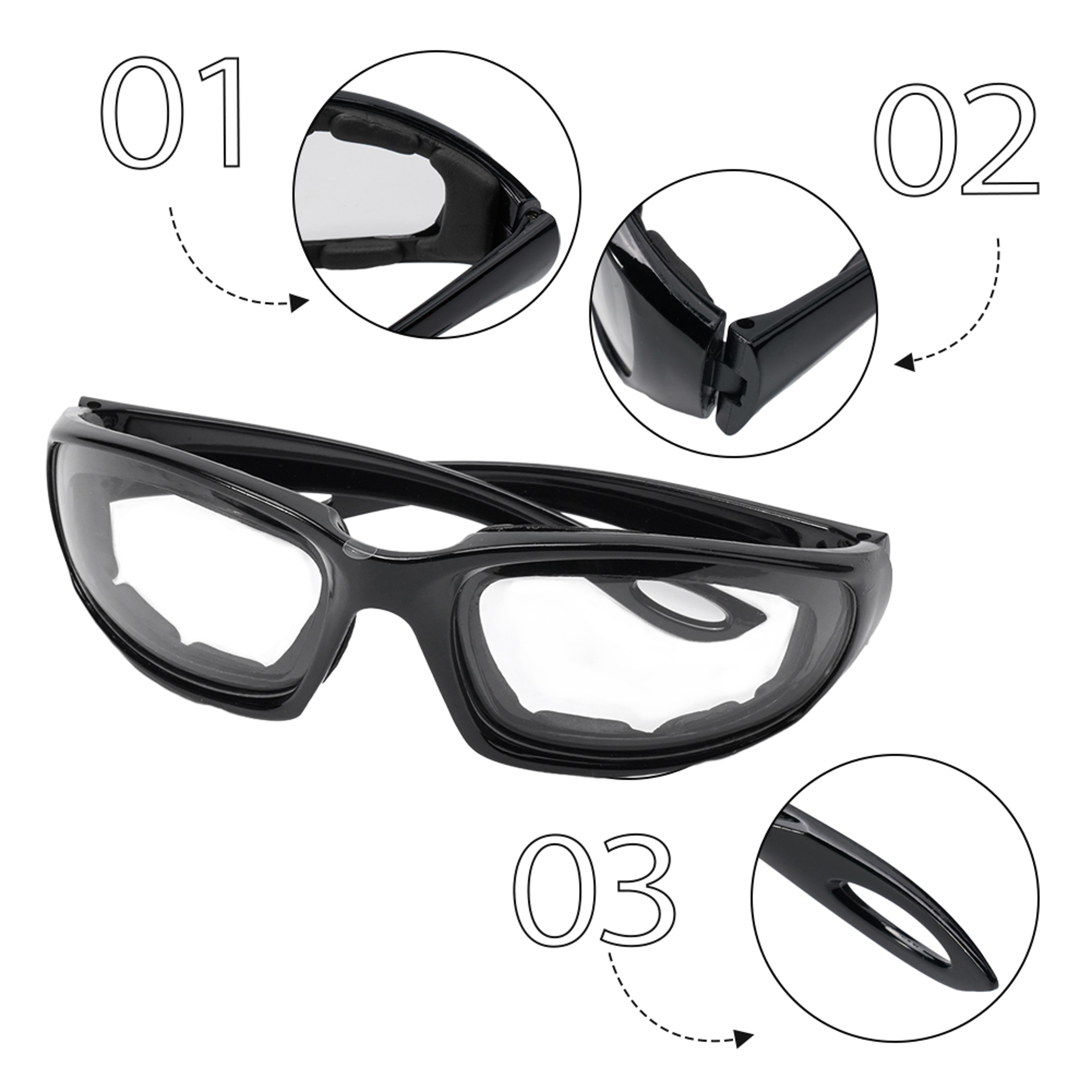 Tear Shield Anti Fog Onion Goggles for Tear Free Kitchen Cutting Protection – view 6