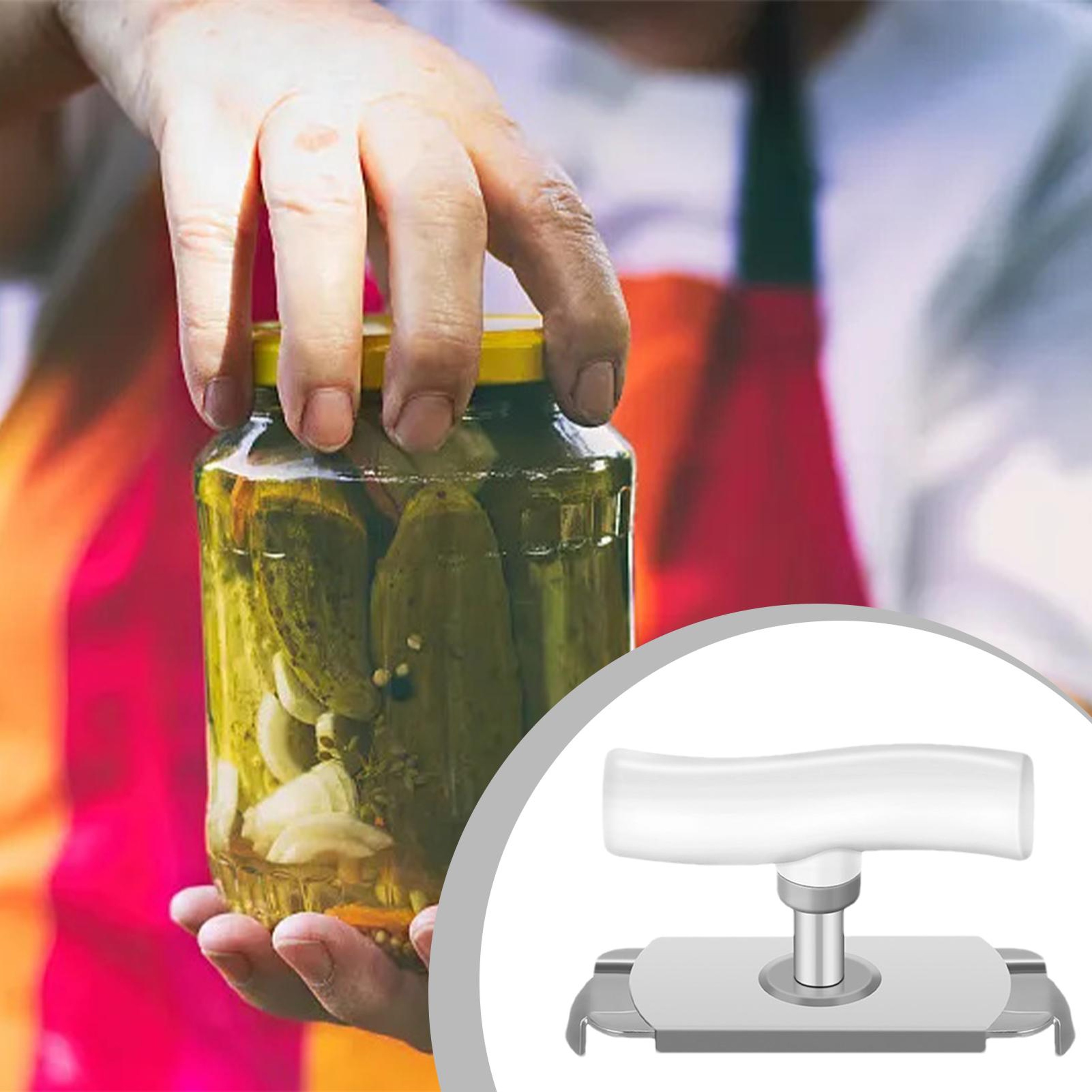 Adjustable Stainless Steel Jar  Bottle Cap Opener Multi Function Kitchen Tool 1