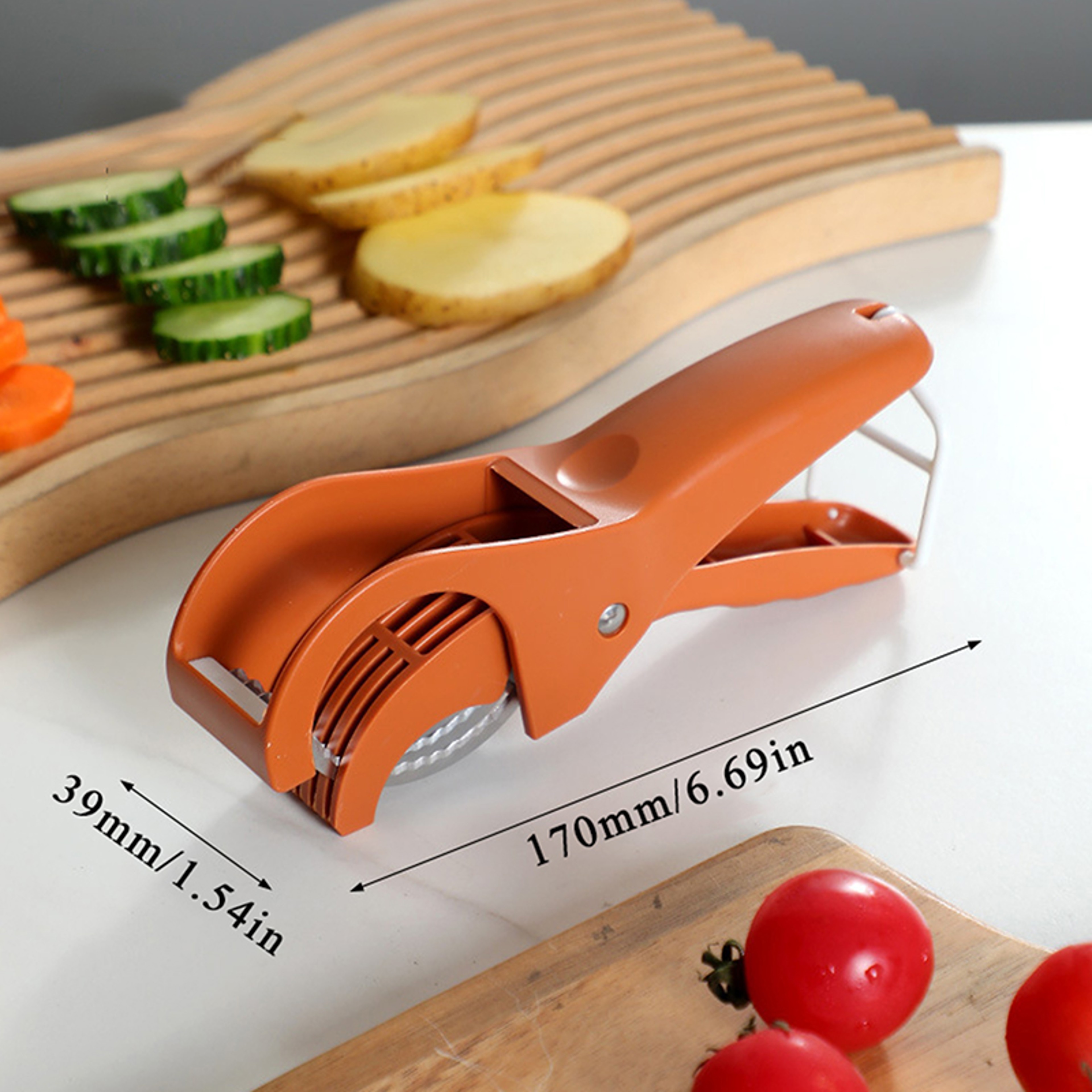 Multi Functional Stainless Steel Vegetable & Fruit Mandoline Slicer for Salad Prep Kitchen Tool – view 8