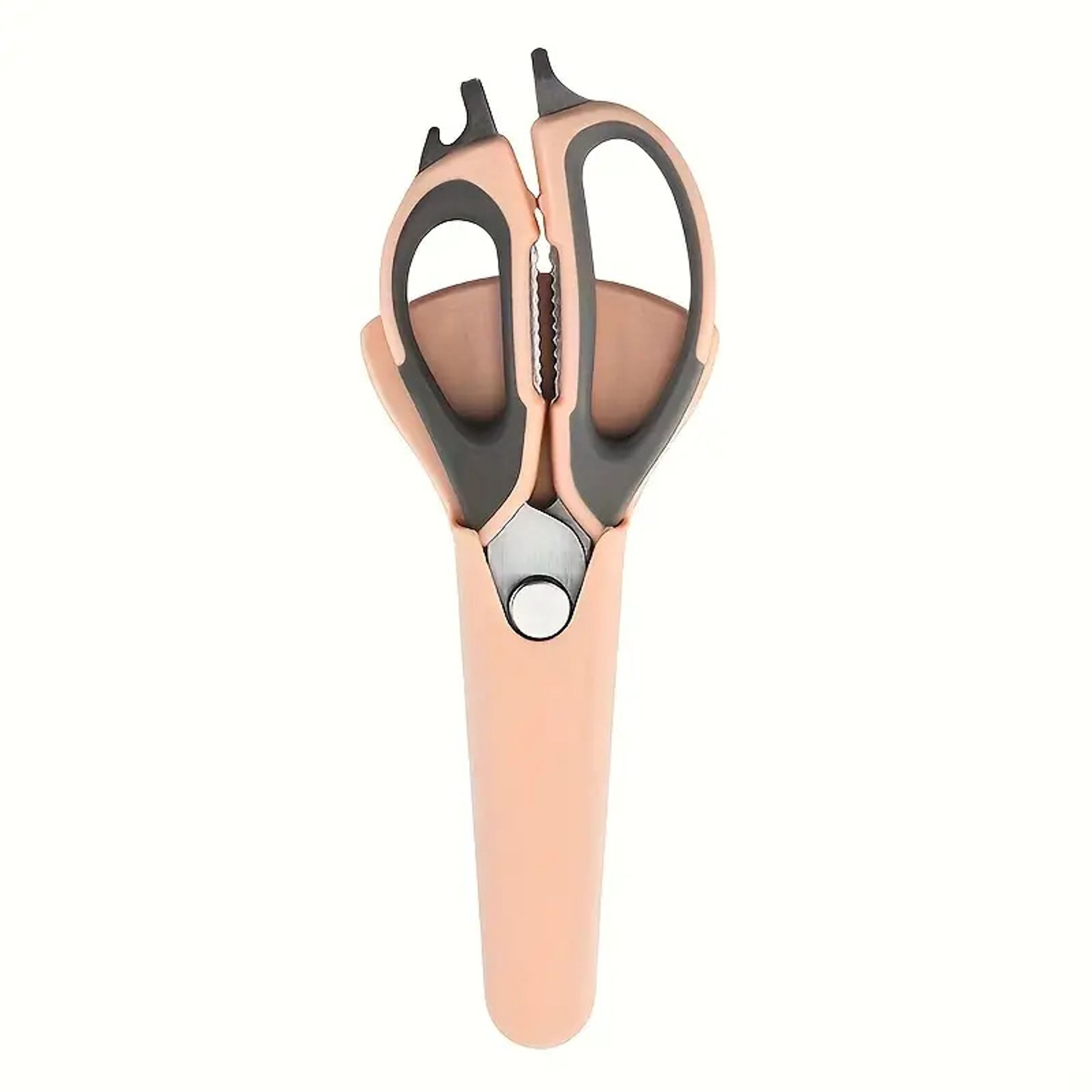 Kitchen Scissors With Magnetic Holder  Stainless Steel Blades 6
