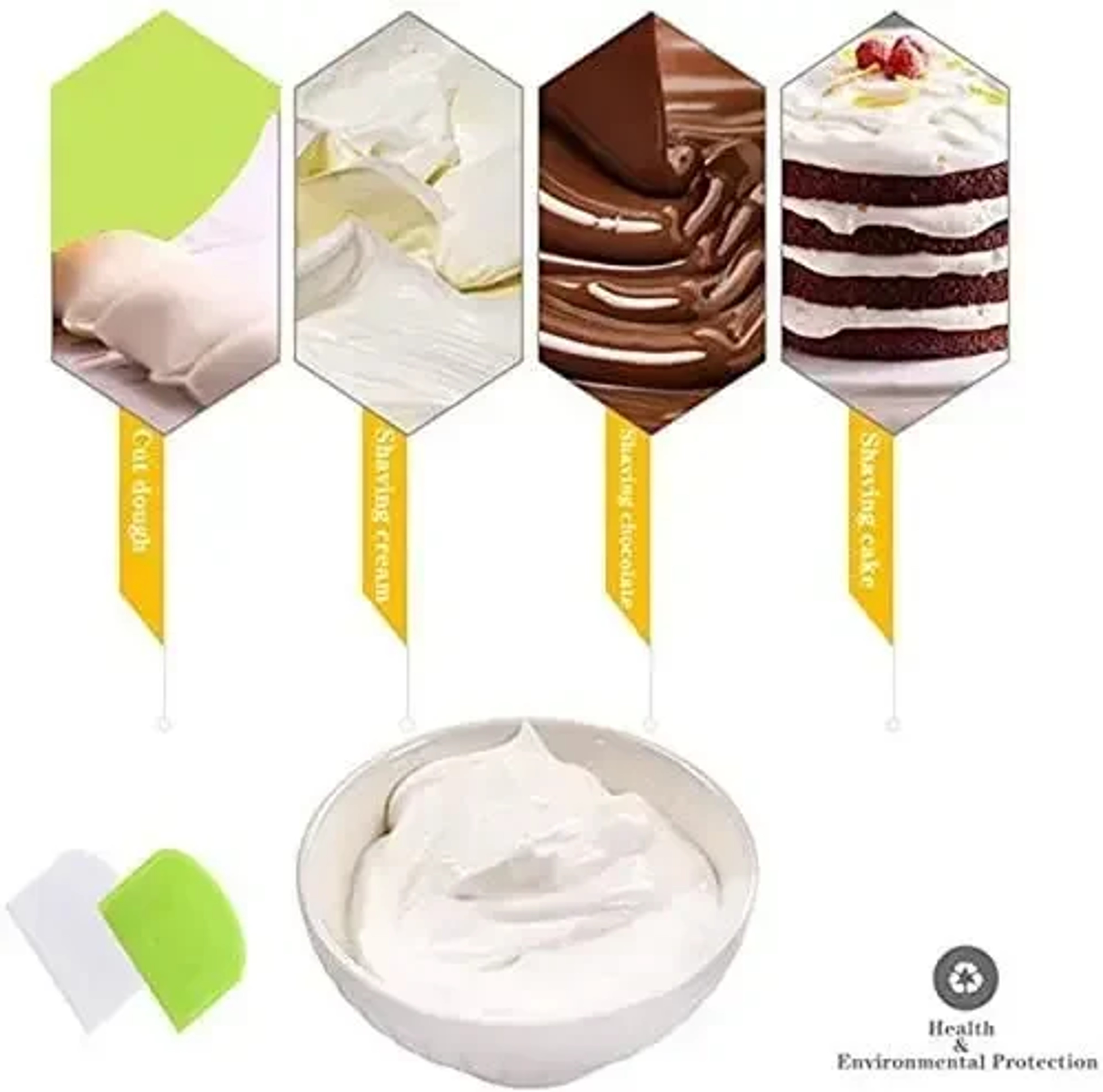 Flexible Dough Scraper & Cake Smoothing Spatula for Baking, Pastry & Dough Cutting – view 6