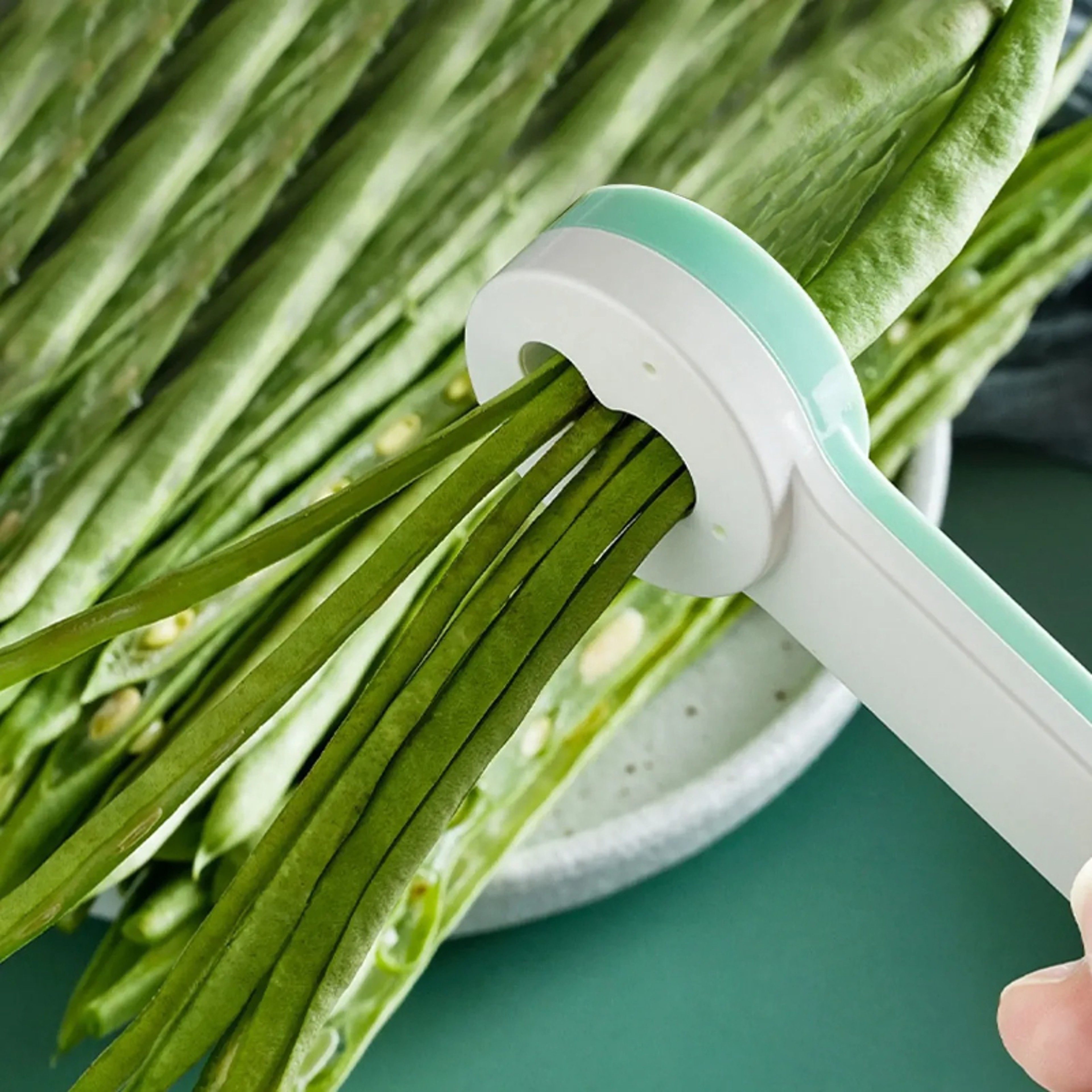 Manual Green Bean Slicer Multi Functional Vegetable Cutter Kitchen Bean Cutter Tool 0