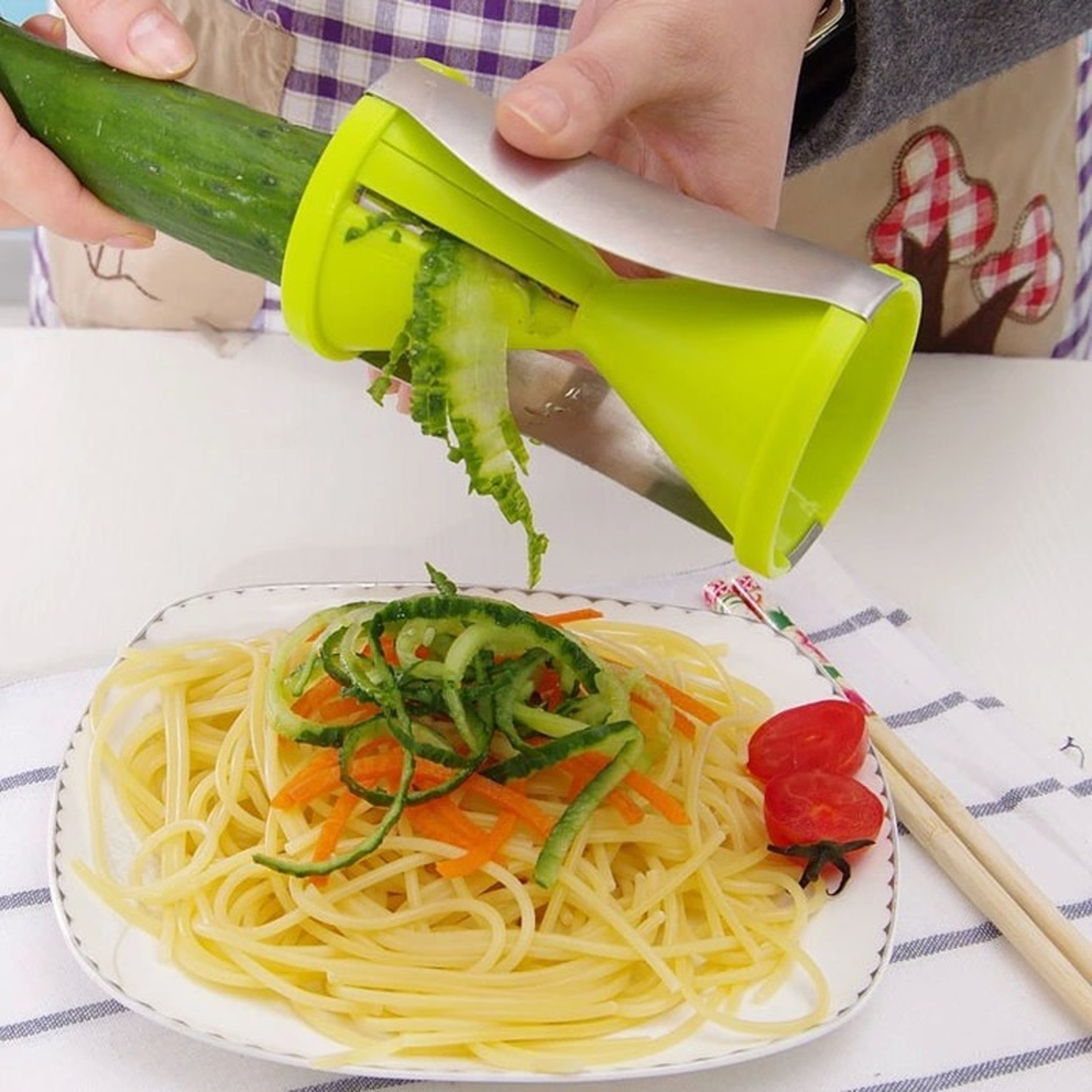 Vegetable Spiralizer Bundle Stainless Steel Spiral Vegetable Slicer & Julienne Peeler for Healthy Veggie Noodles – view 2