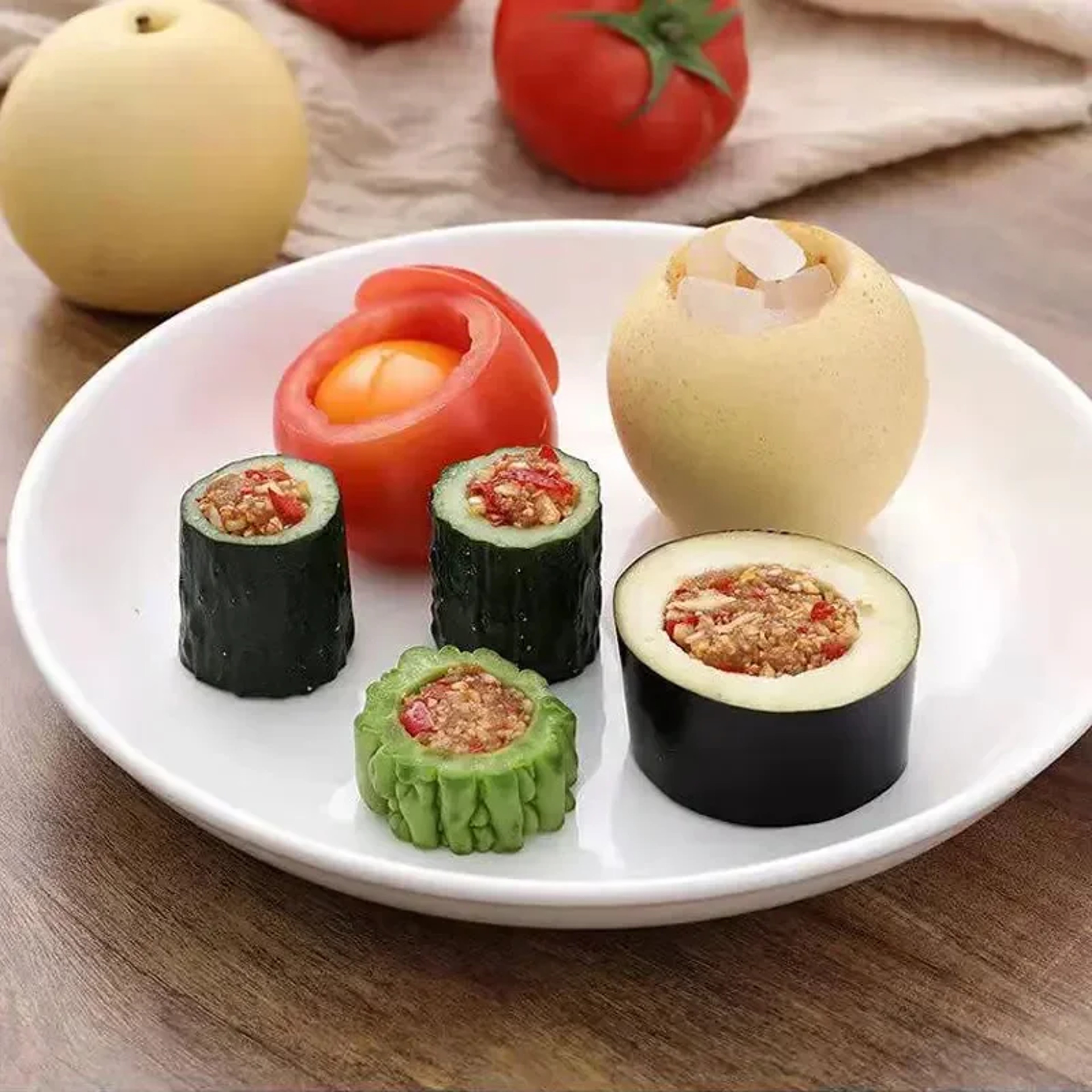 Stuffed Vegetable Corer & Spiral Cutter for Zucchini and Eggplant Spiralizer Tool – view 4
