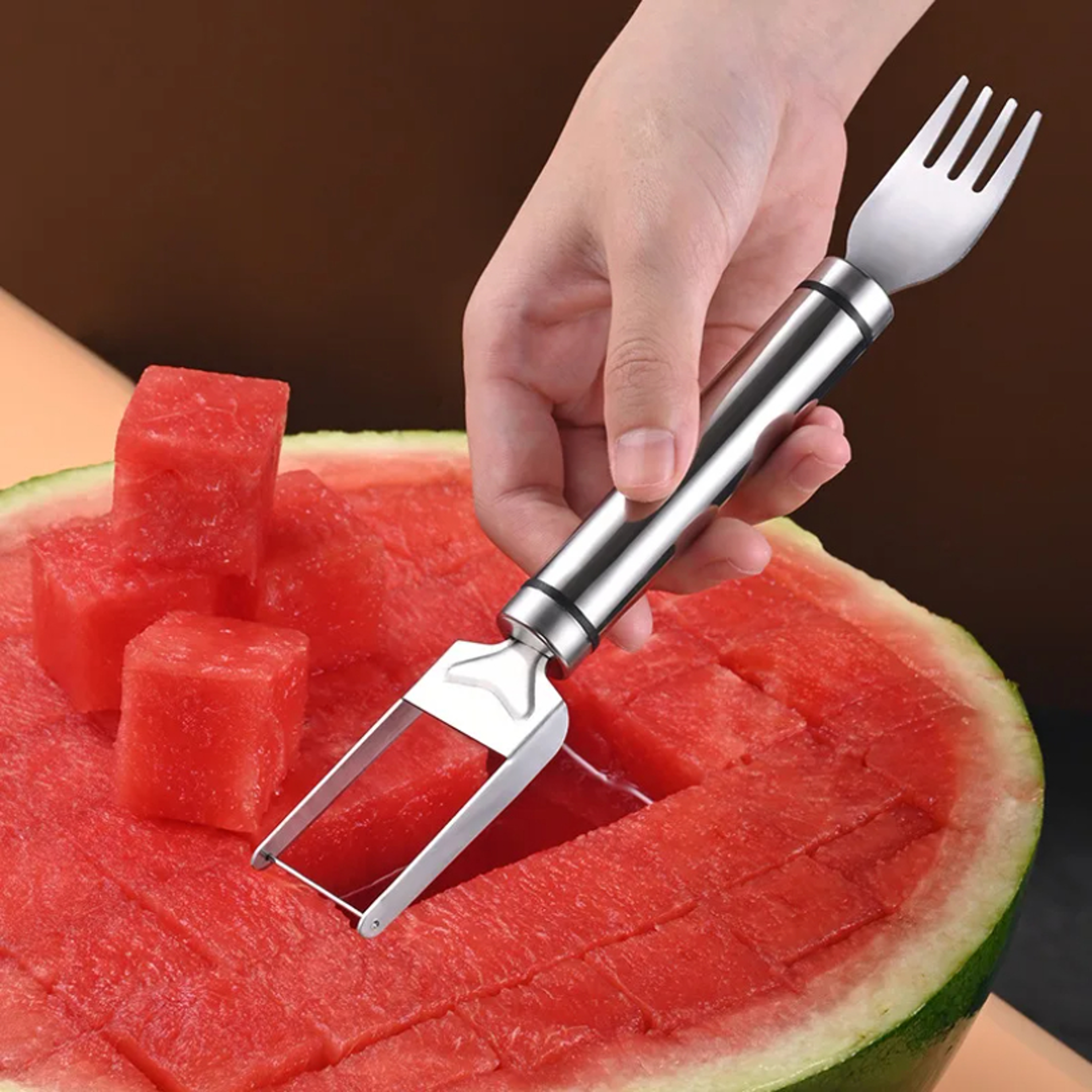 Stainless Steel Watermelon Cutter Windmill Fruit Slicer Tool for Easy Serving and Mess-Free Prep – view 1