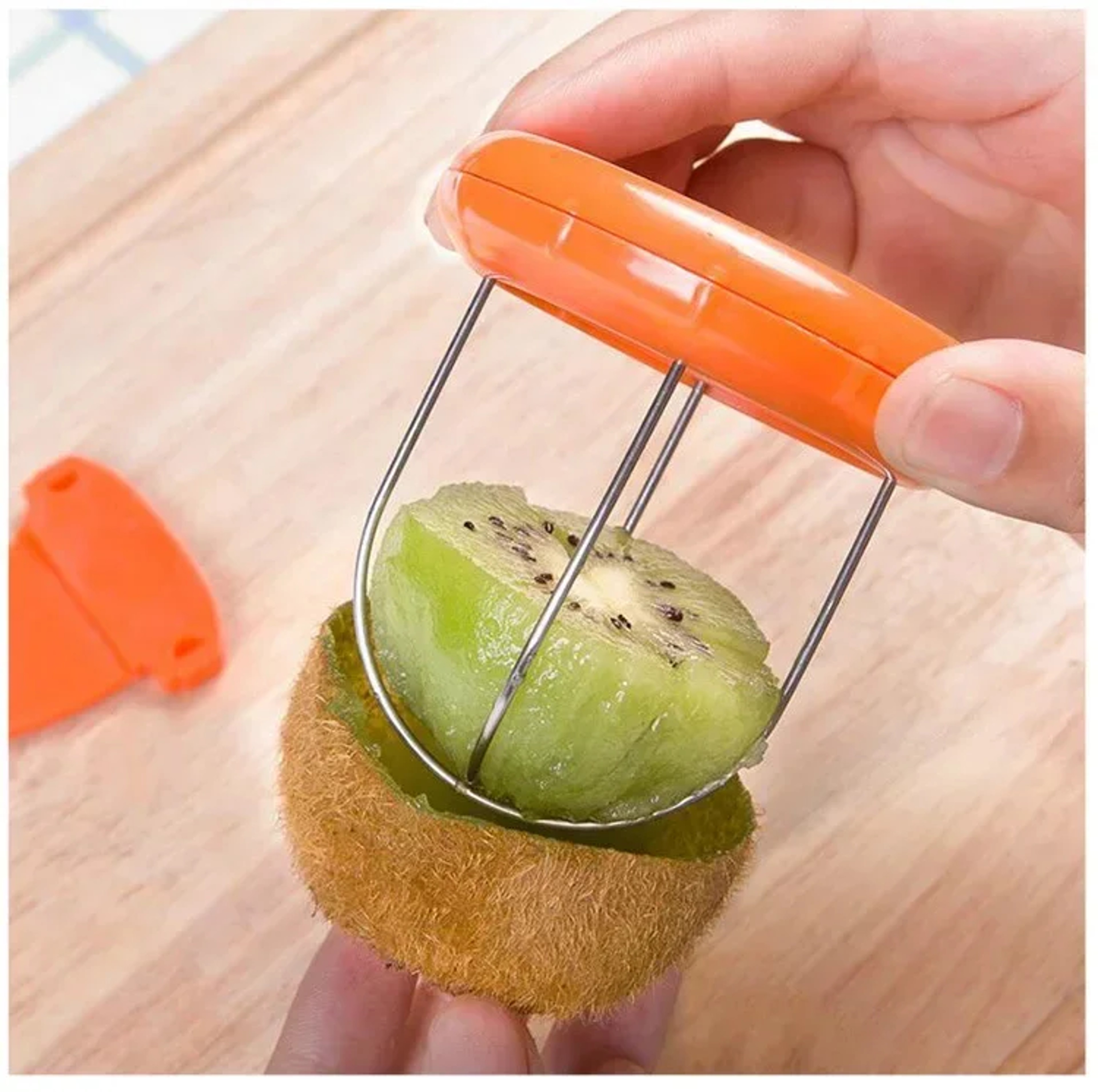 Detachable Stainless Steel Kiwi & Fruit Peeler Kitchen Gadget for Effortless Fruit Prep – view 7