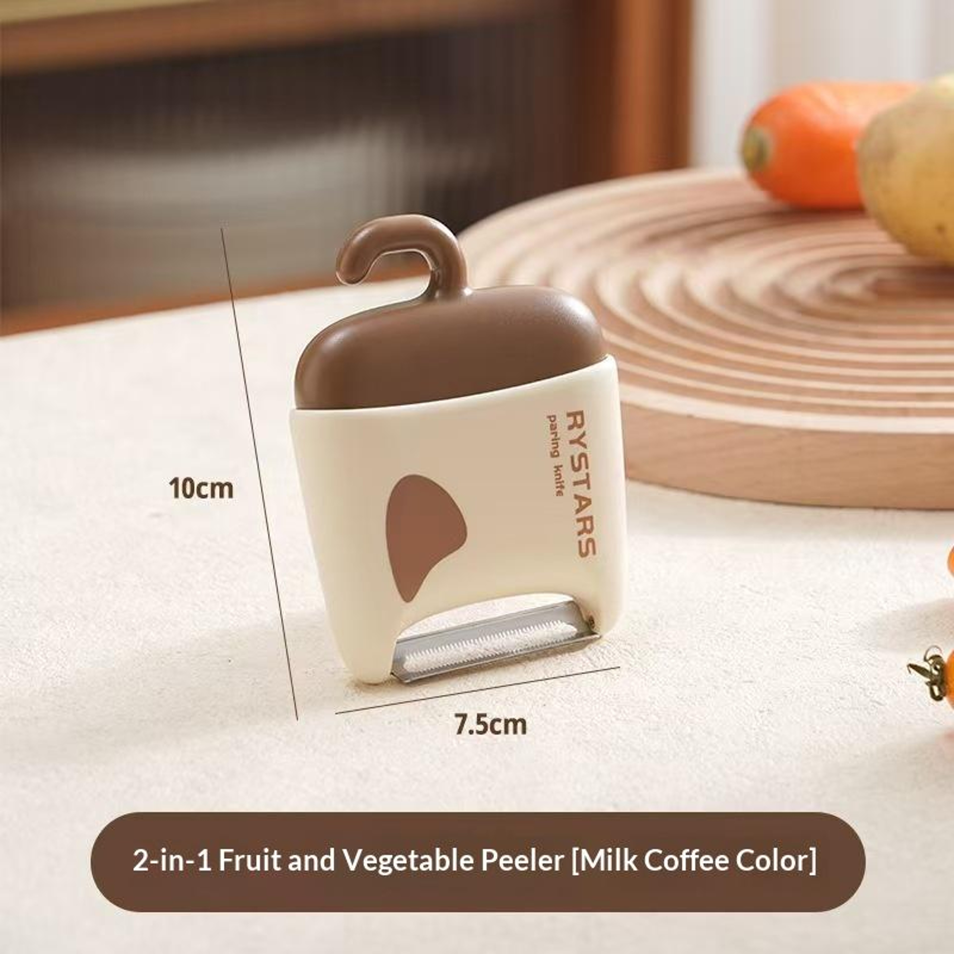 Multifunctional Vegetable Peeler with Non Slip Handle and Scraper Brush Kitchen Peeler Tool – view 8